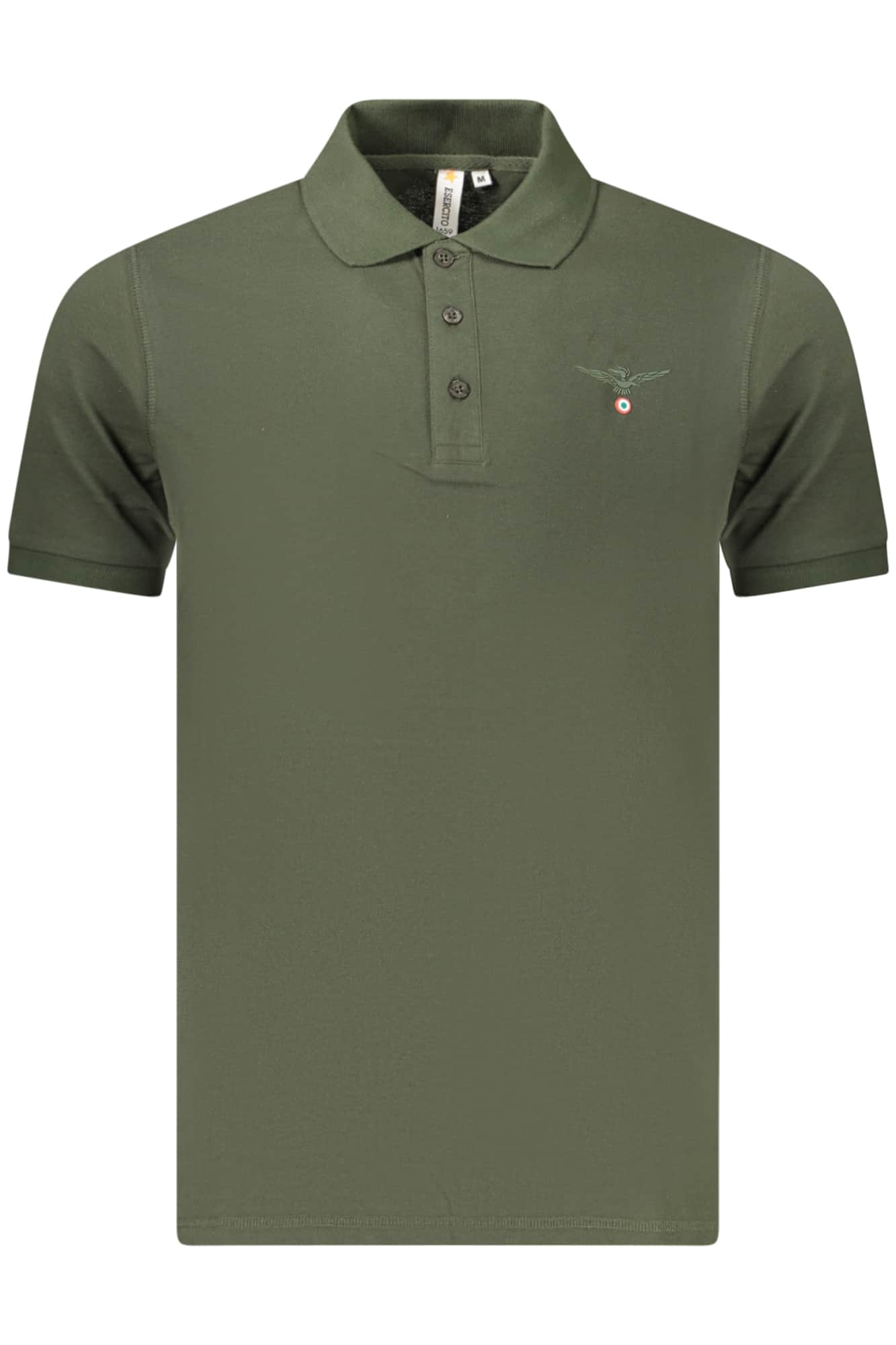 Military academy heren korte mouw polo, groen