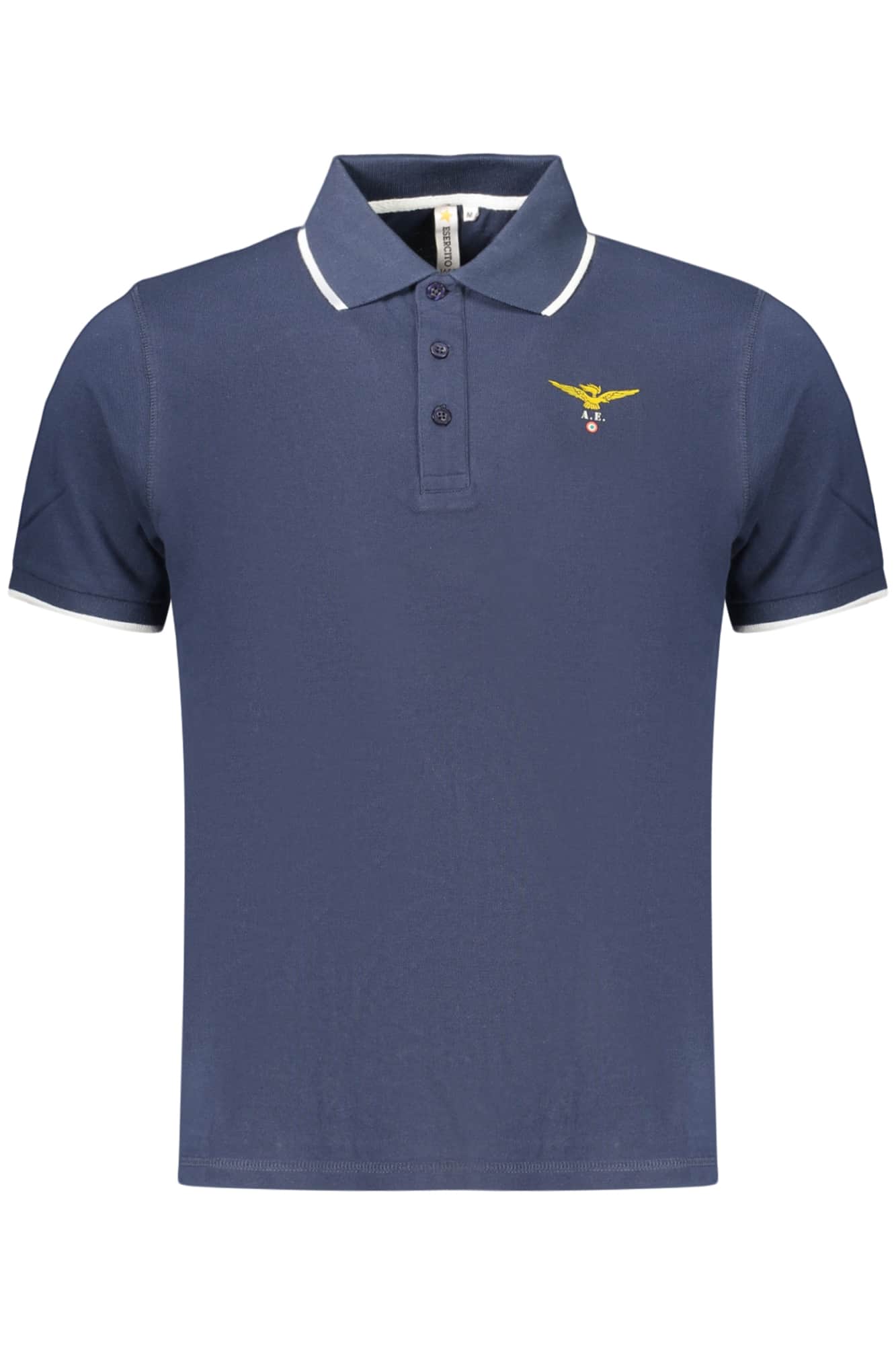 Military academy heren korte mouw polo, blauw