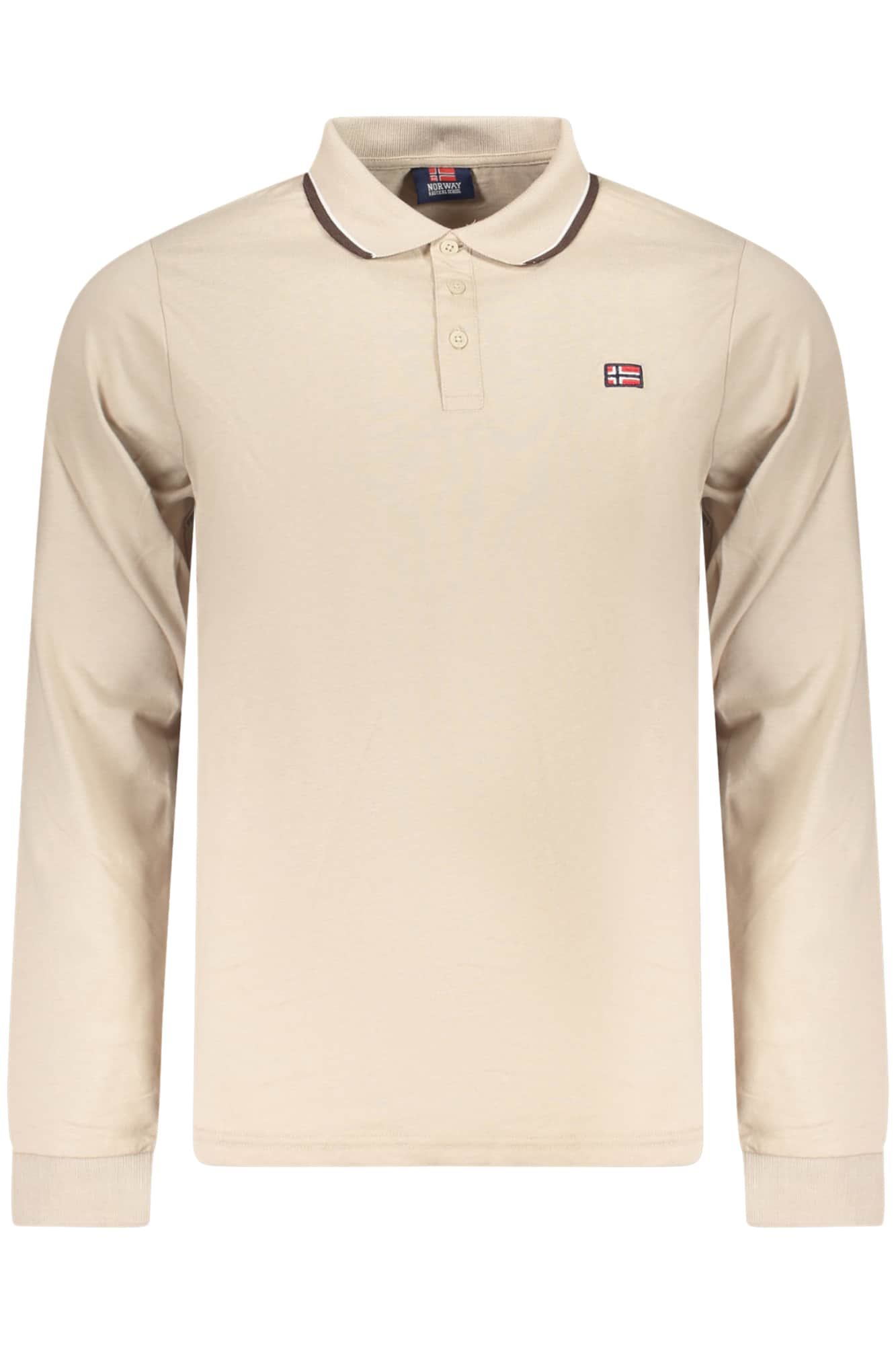 Norway 1963 heren lange mouw polo, bruin