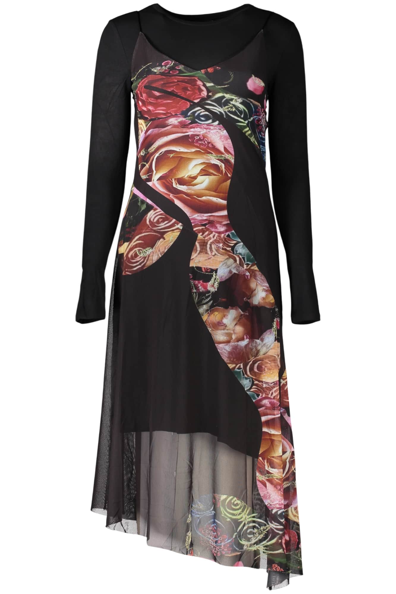 Desigual dames lang zwart jurk