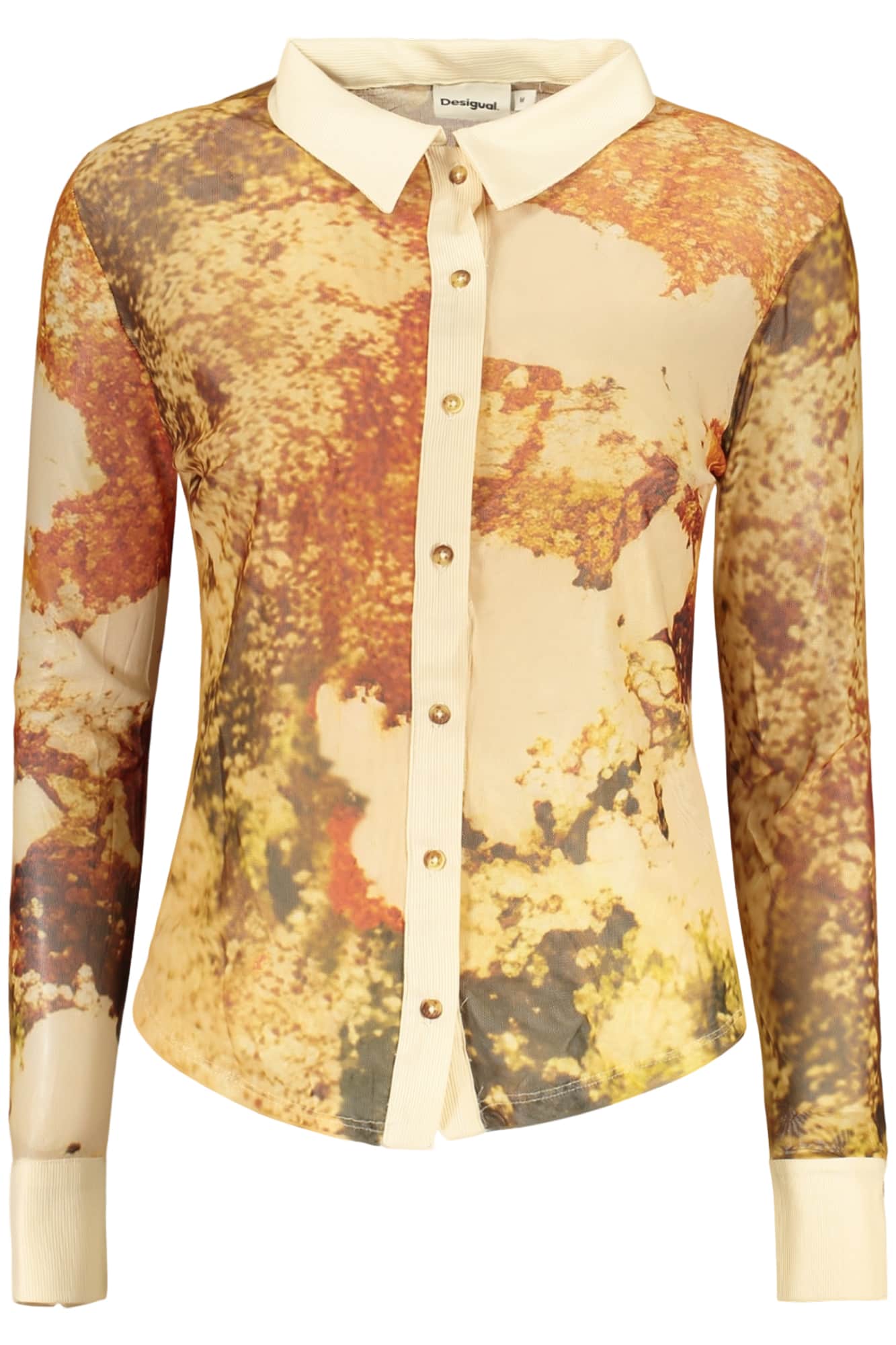 Desigual dames lange mouw shirt, beige