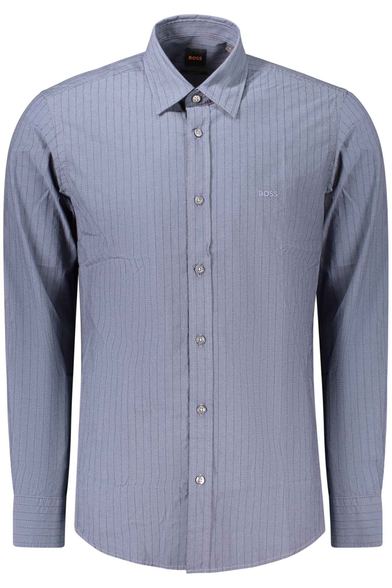 Boss heren lange mouw blauw shirt