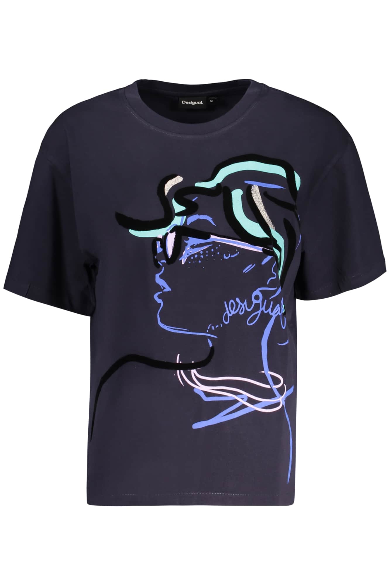 Desigual dames korte mouw t-shirt blauw
