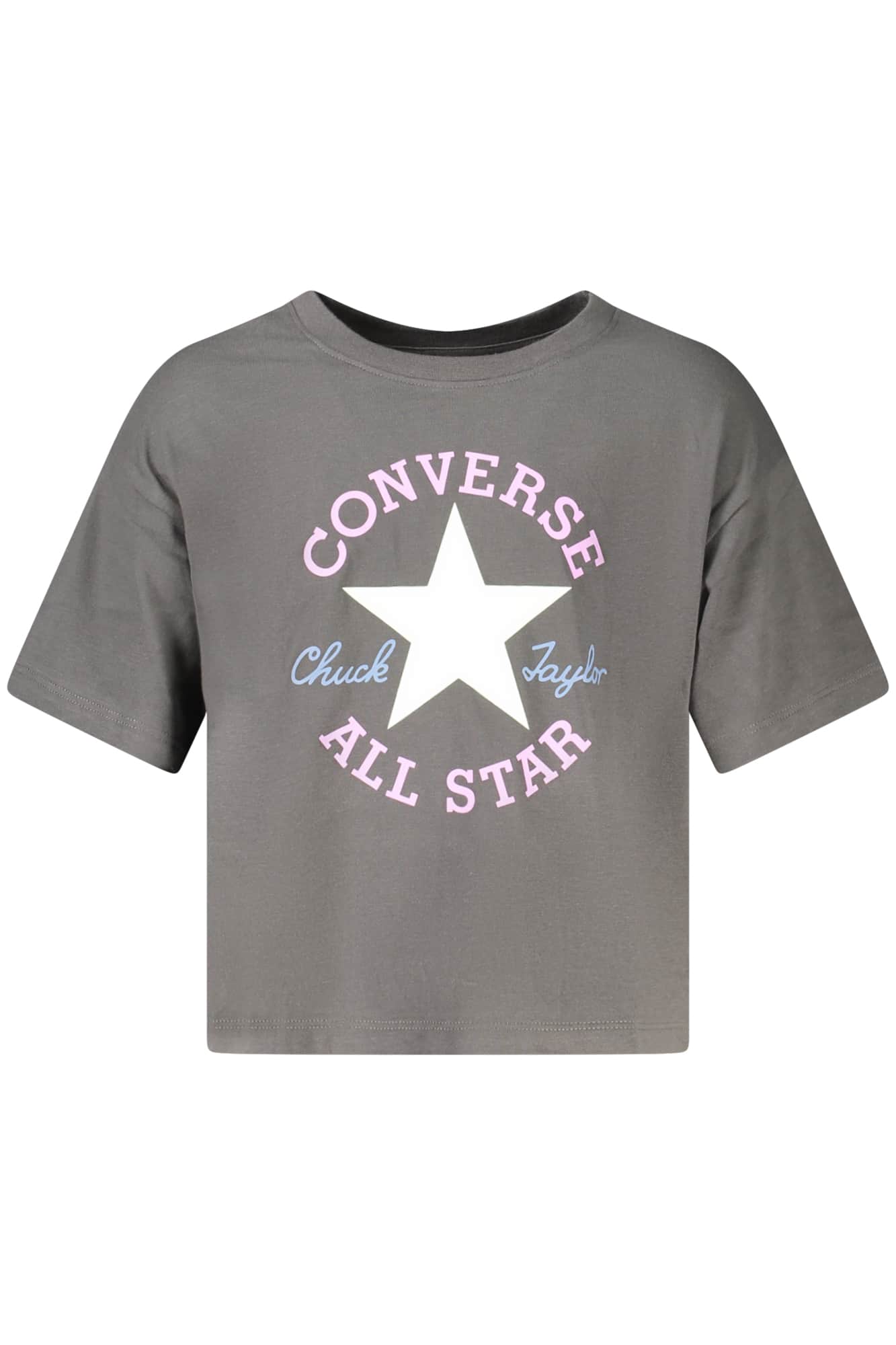 Converse Meisjes Korte Mouw T-Shirt, Zwart
