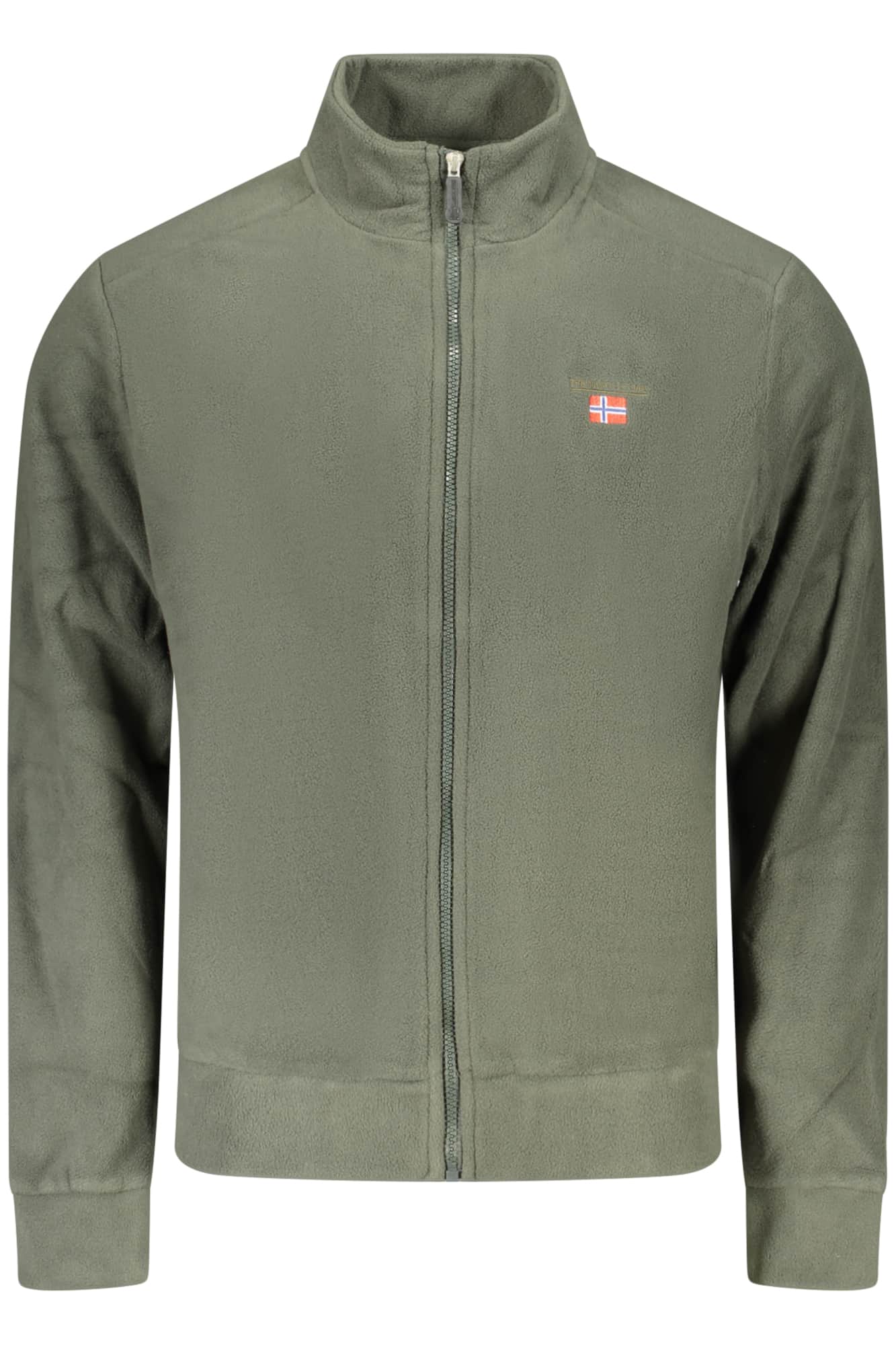 The North Stone heren groen met rits sweater