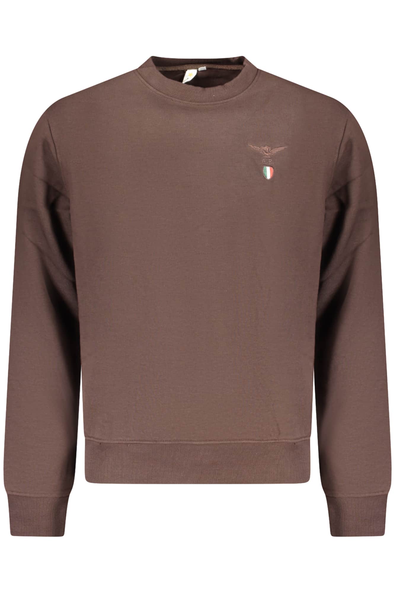Military academy heren bruin met rits sweater