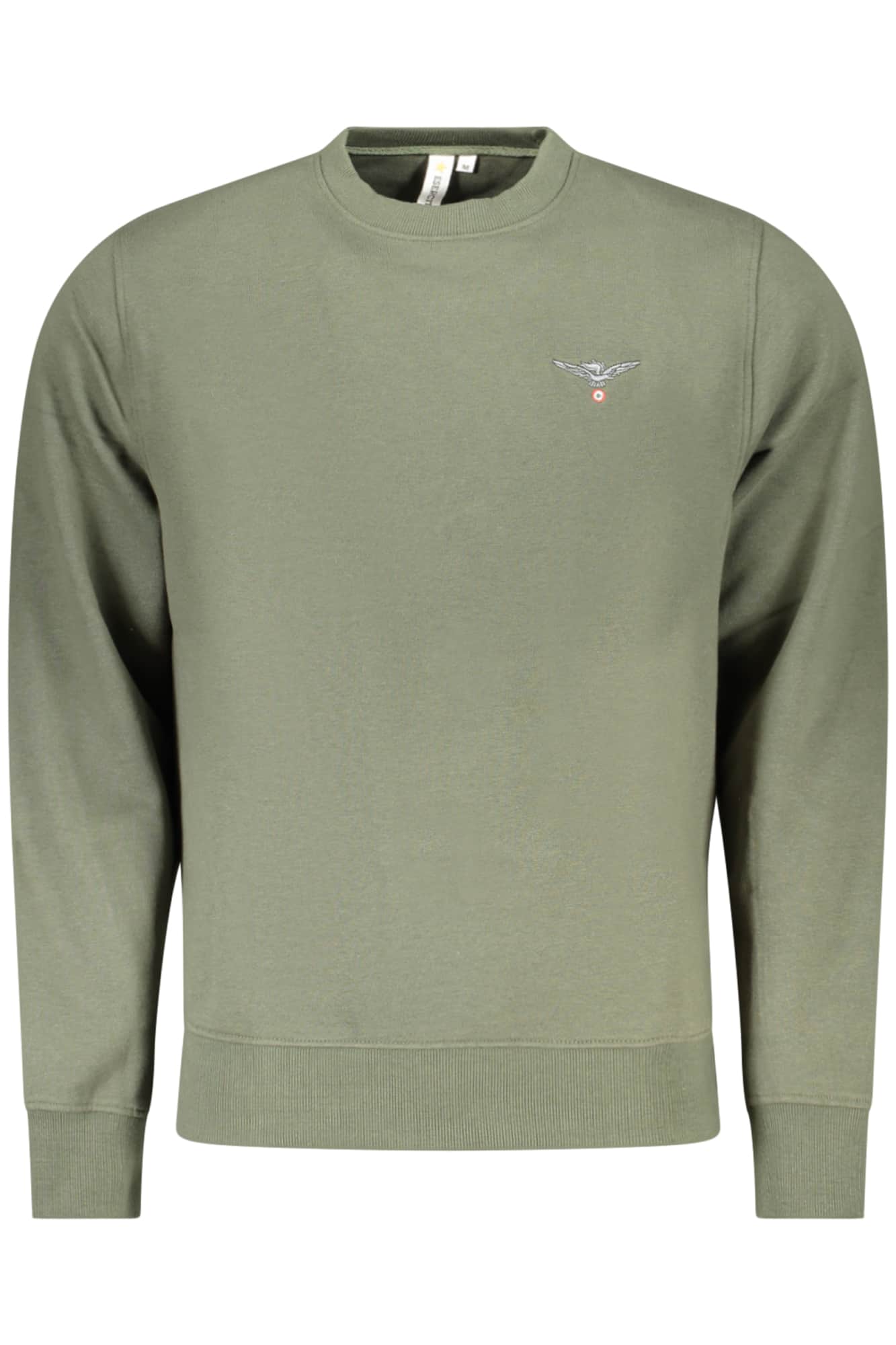 Military academy heren met rits sweater, groen