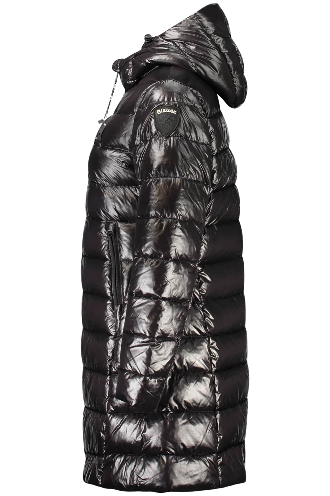 Blauer dames zwart jas