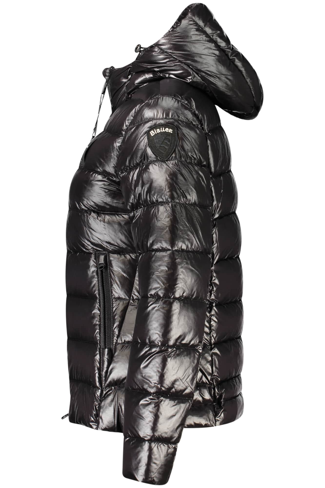 Blauer dames zwart jas