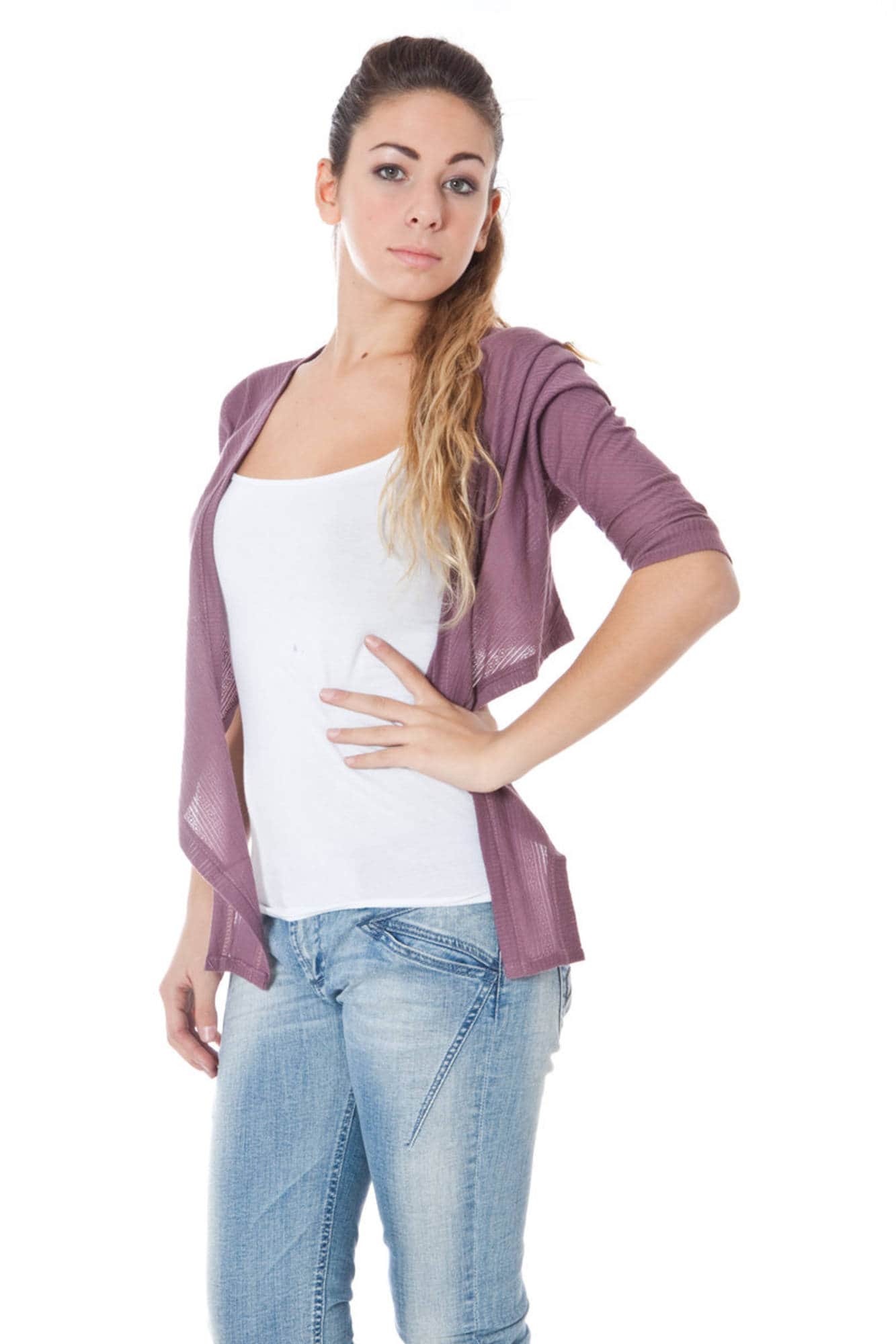 PHARD OMSLAGDOEK LANGE MOUW ROZE DAMES