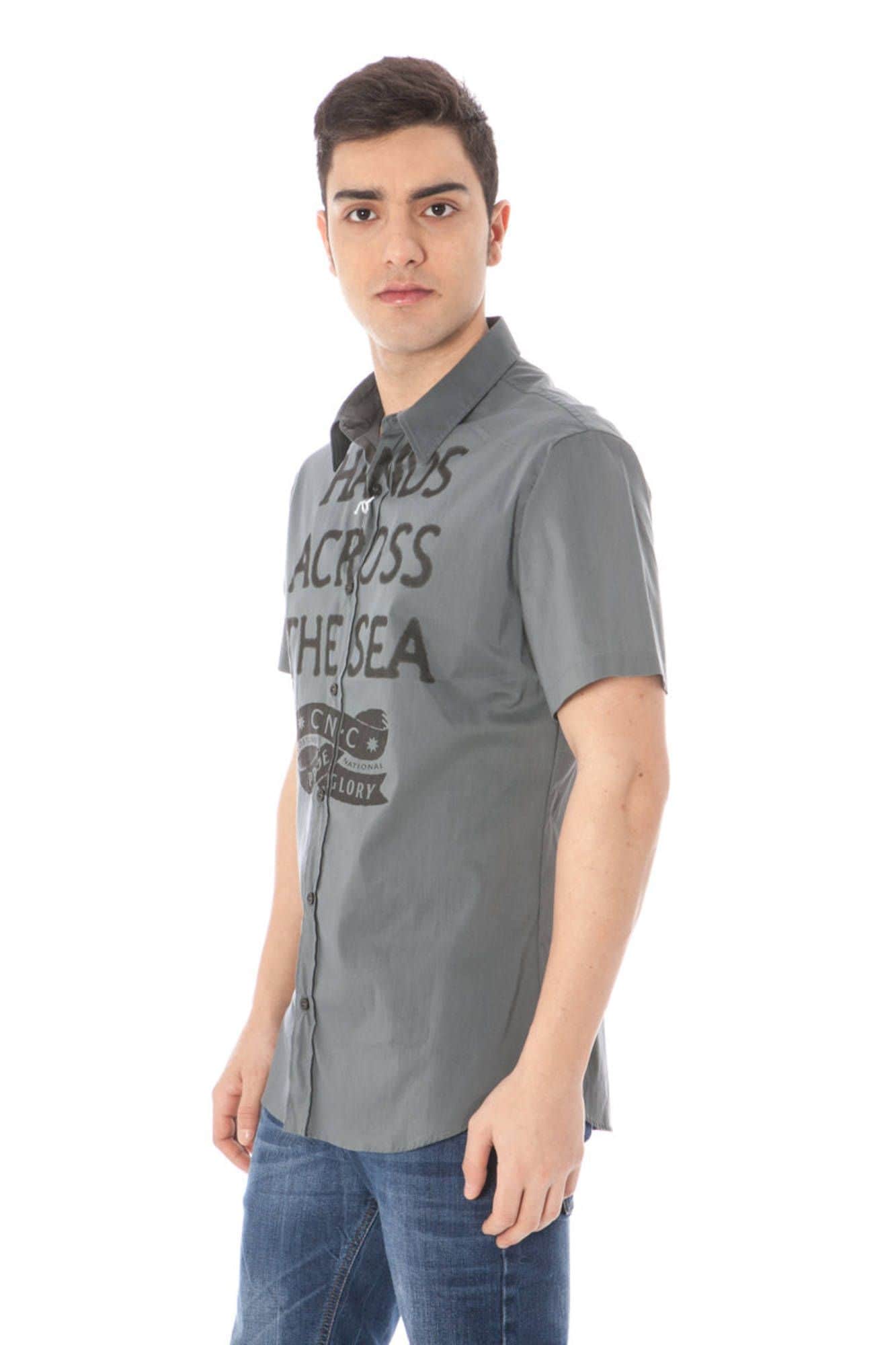 BADKLEDING NATIONAL KORTE MOUW SHIRT VOOR HEREN GRIJS