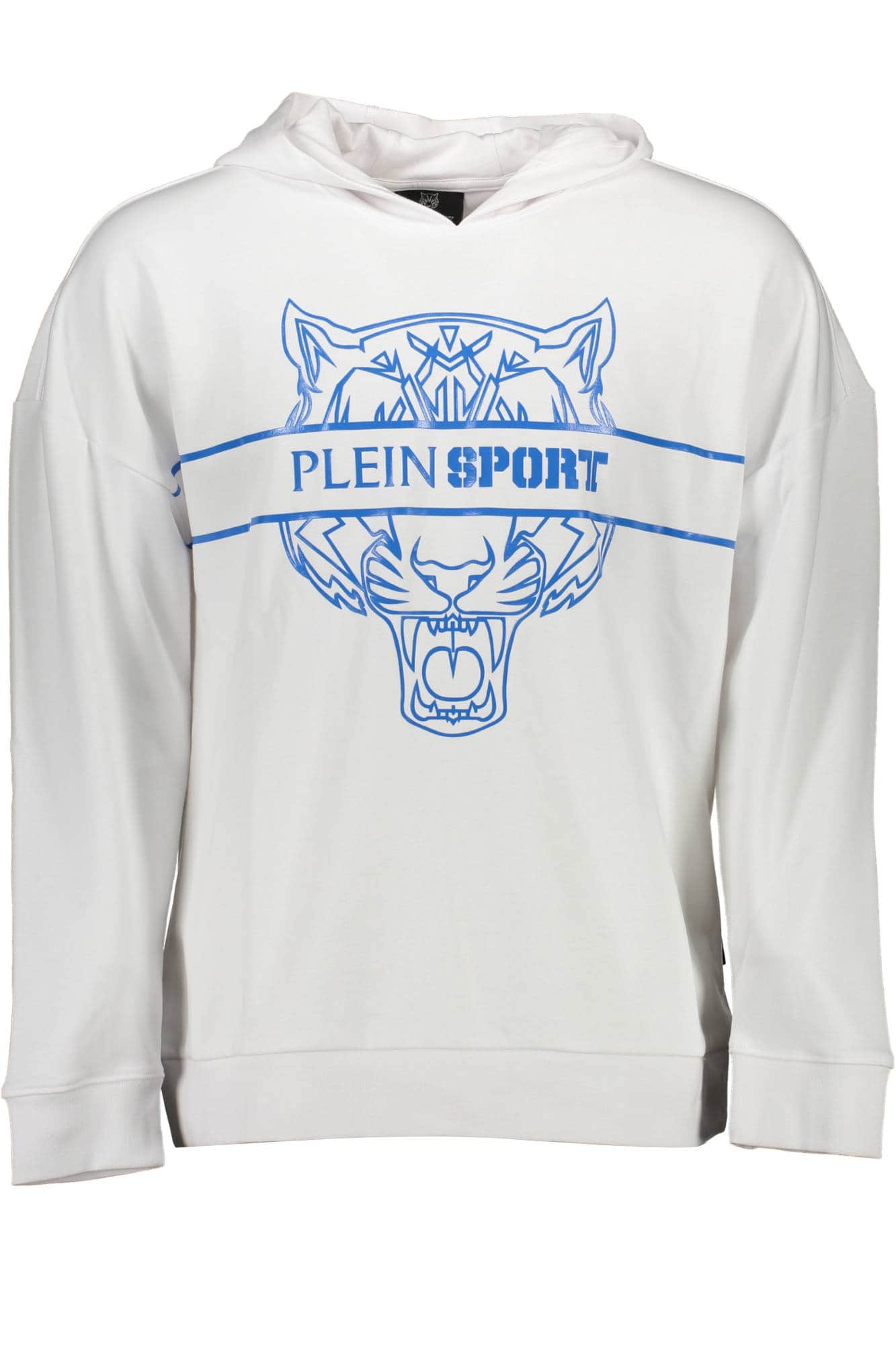 PLEIN SPORT SWEATSHIRT WITHOUT ZIP MAN WHITE
