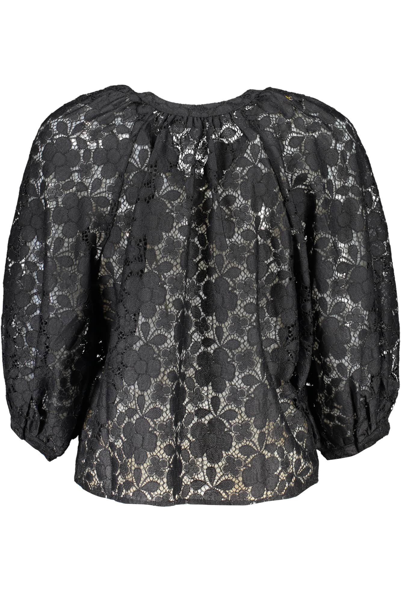 DESIGUAL DAMES LANGE MOUW SHIRT ZWART