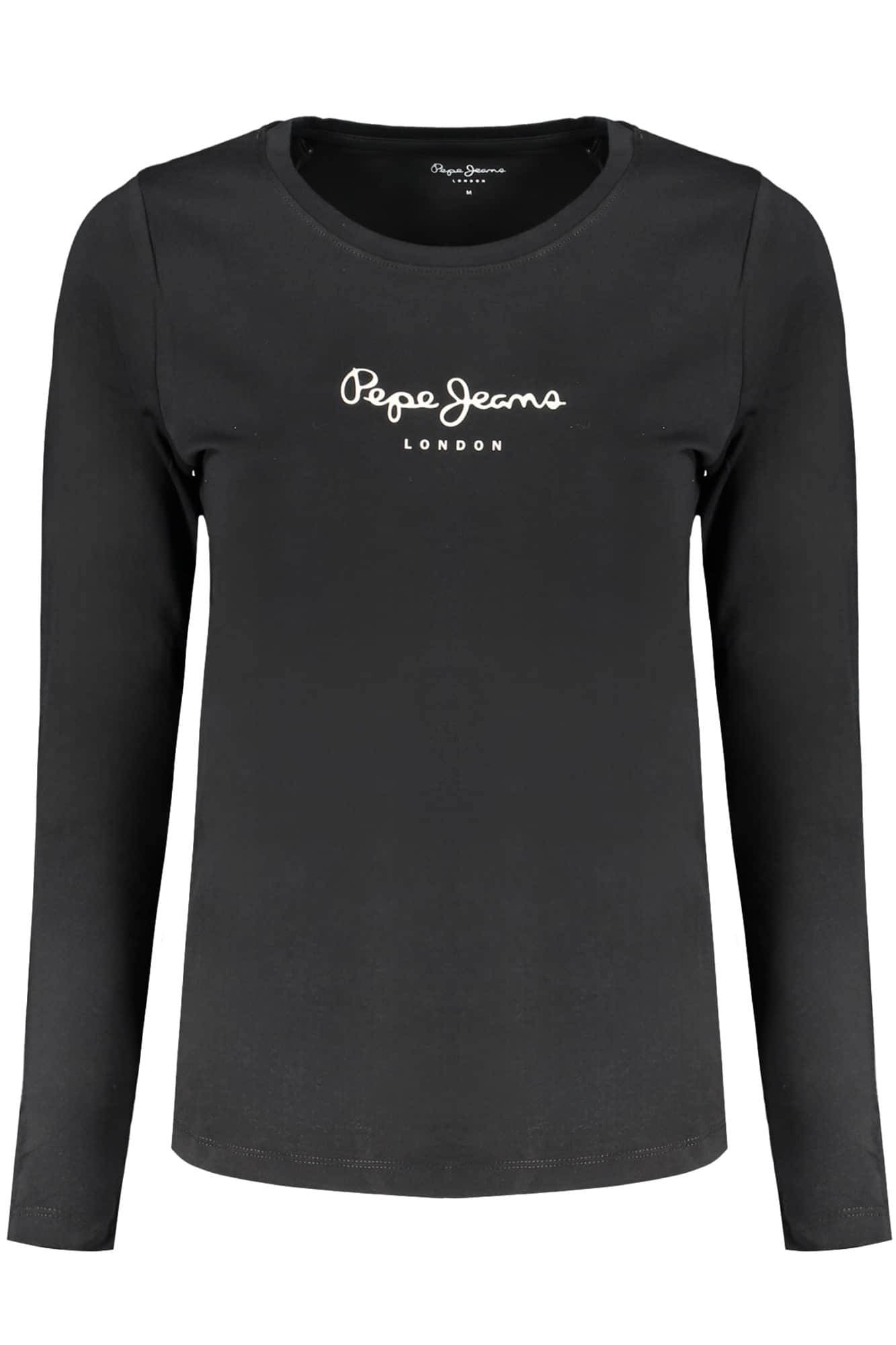 PEPE JEANS DAMES LANGE MOUW T-SHIRT ZWART