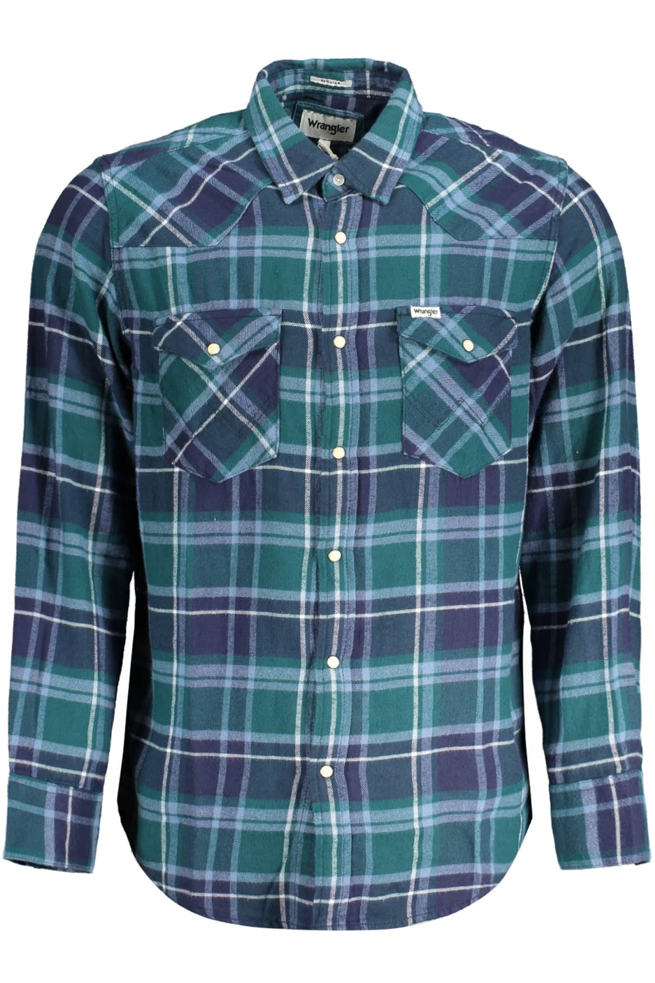 WRANGLER LANGE MOUW SHIRT HEREN GROEN