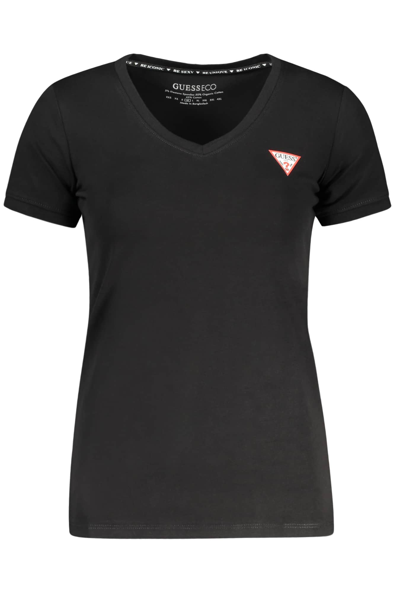 GUESS JEANS KORTE MOUW T-SHIRT DAMES ZWART