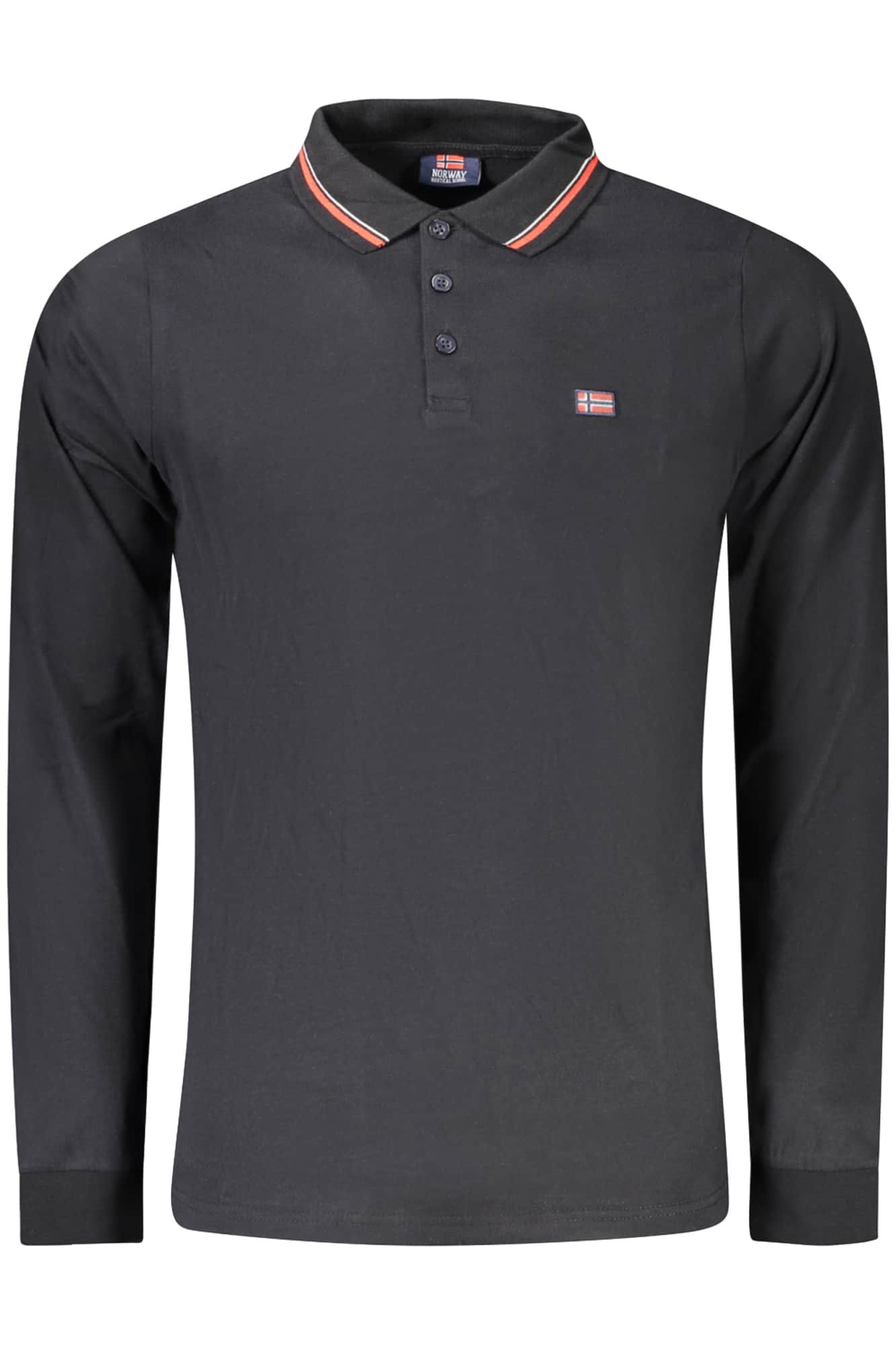 Norway 1963 heren lange mouw polo zwart