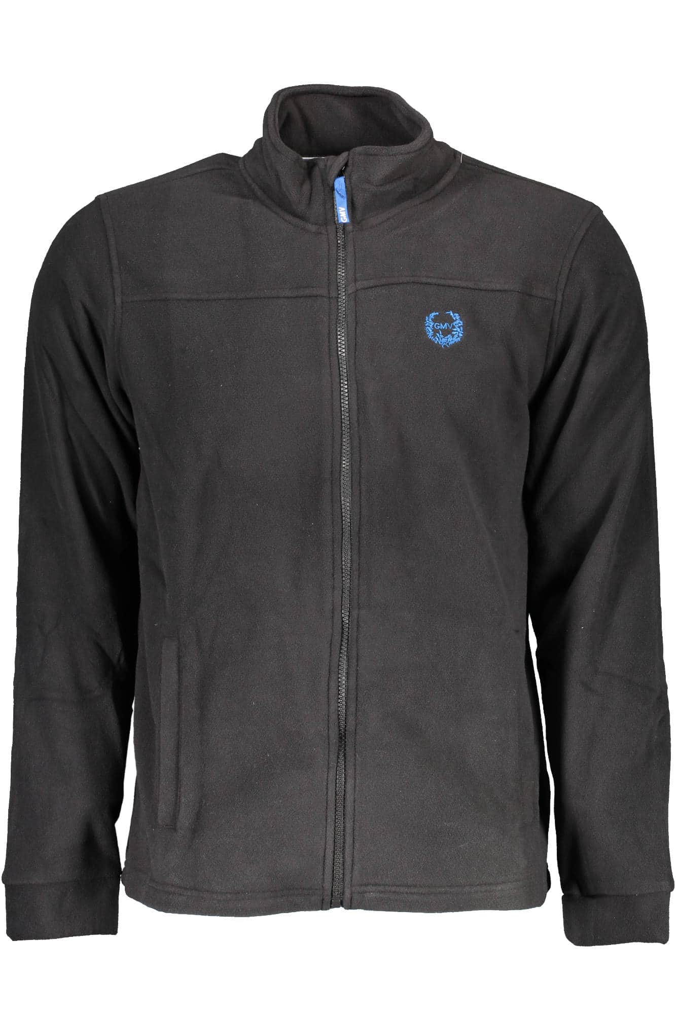GIAN MARCO VENTURI HEREN ZWART MET RITS SWEATER