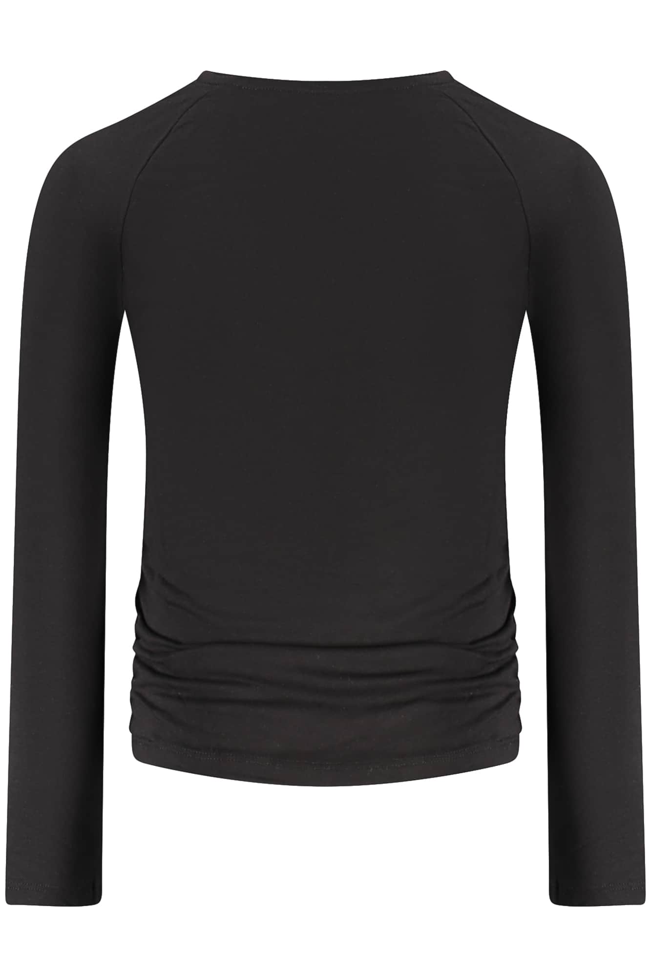 GUESS JEANS LANGE MOUW T-SHIRT VOOR MEISJES, ZWART