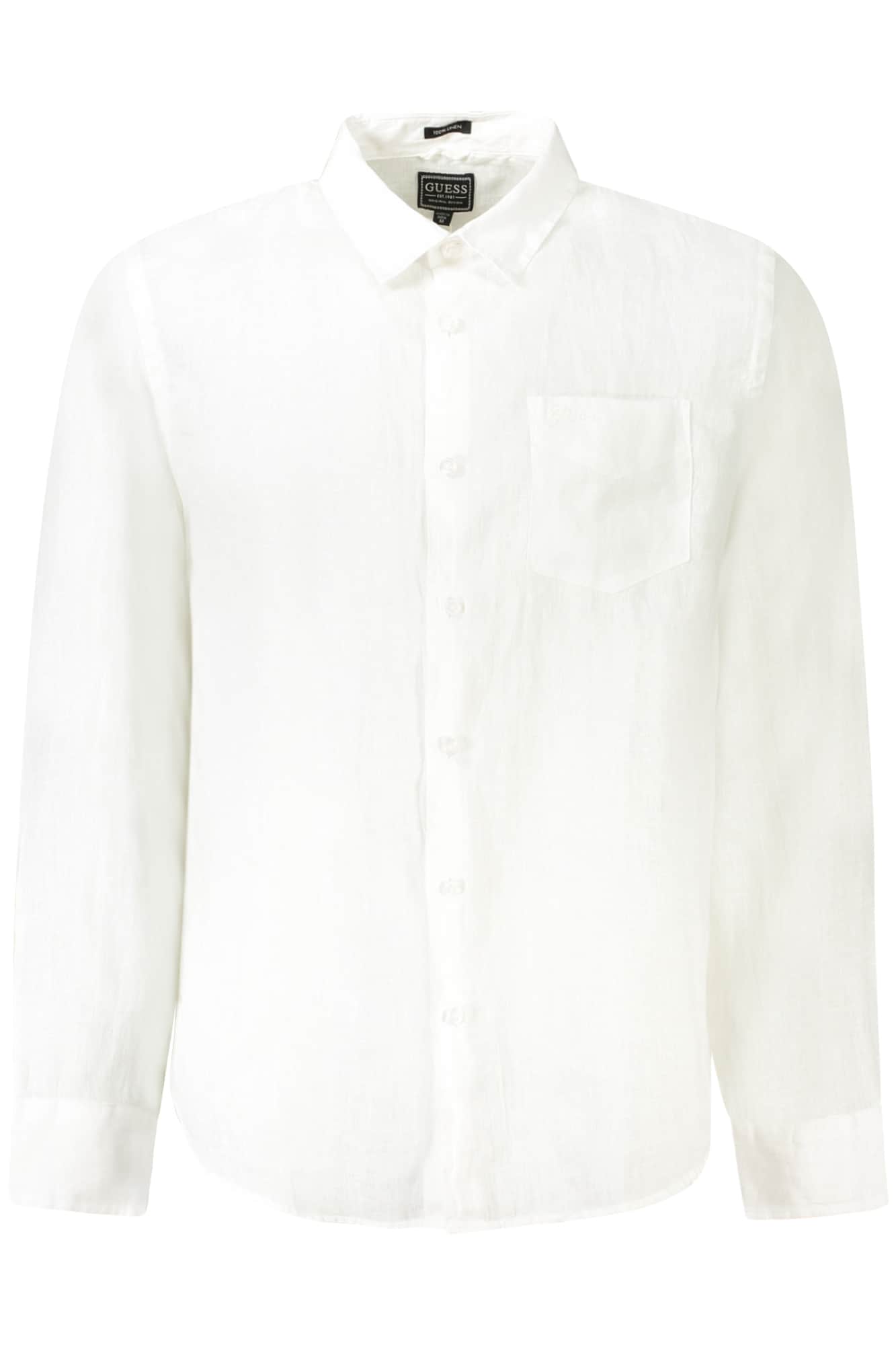 Guess Jeans heren lange mouw shirt wit