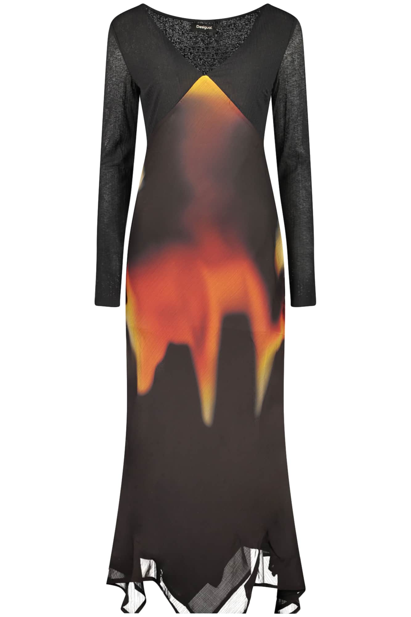 Desigual dames lang zwart jurk