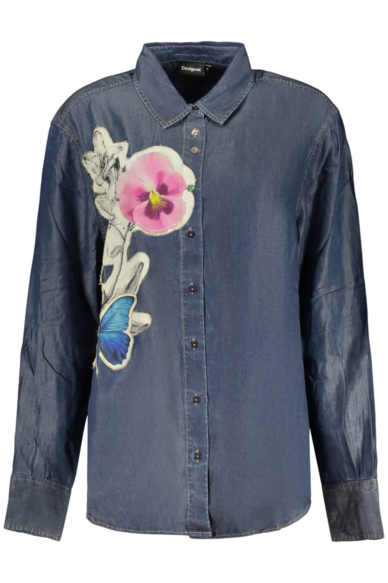 Desigual dames lange mouw shirt, blauw