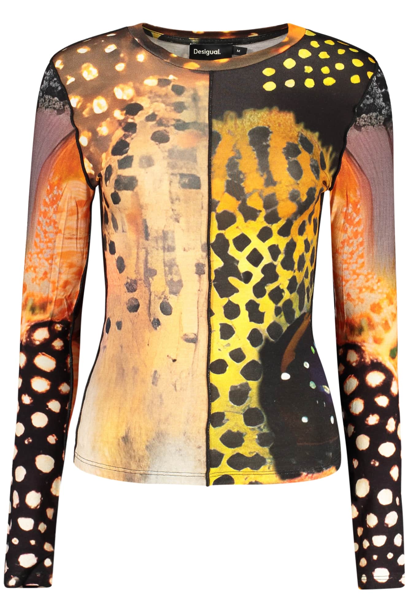 Desigual dames lange mouw t-shirt oranje
