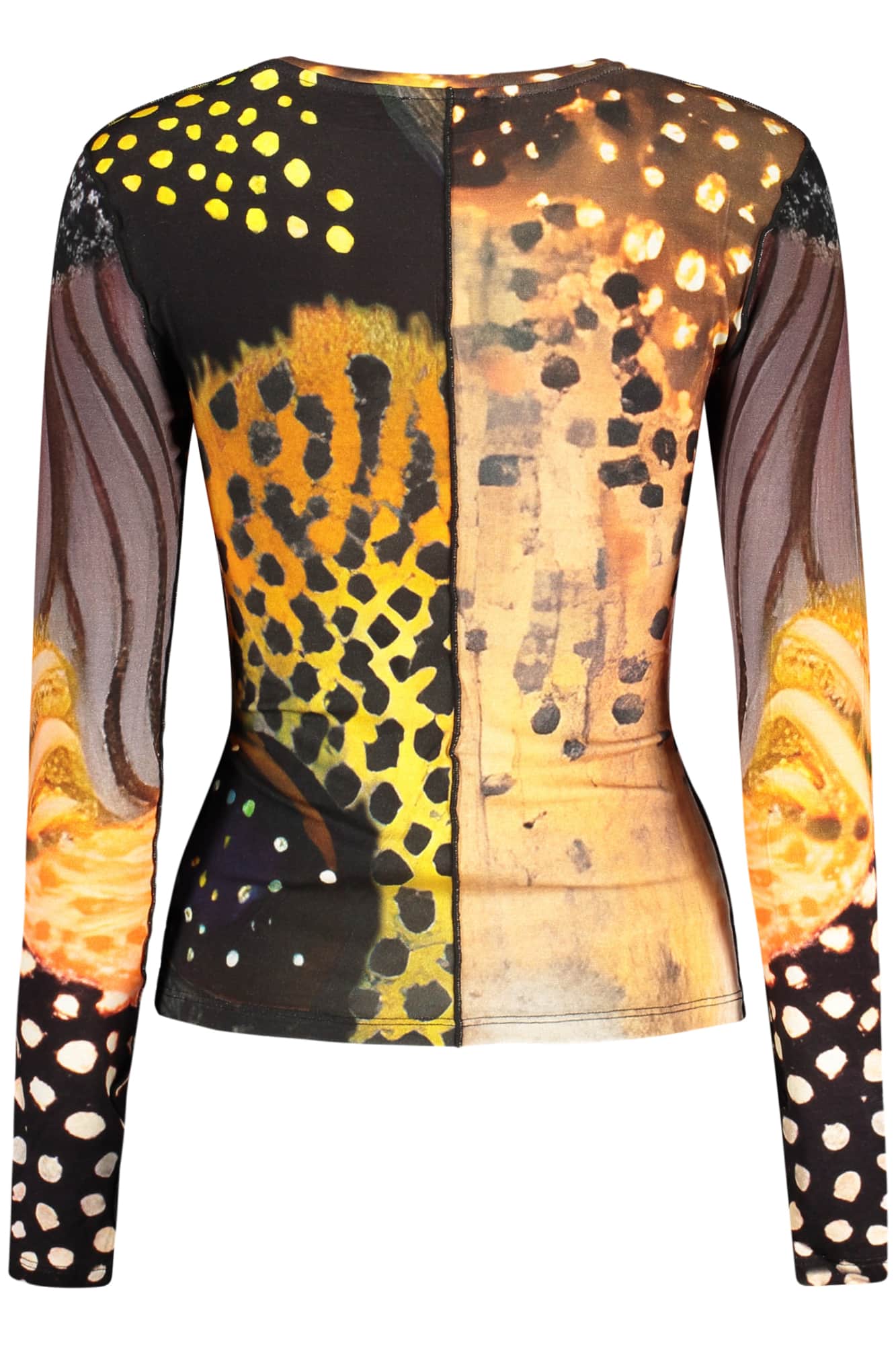Desigual dames lange mouw t-shirt oranje