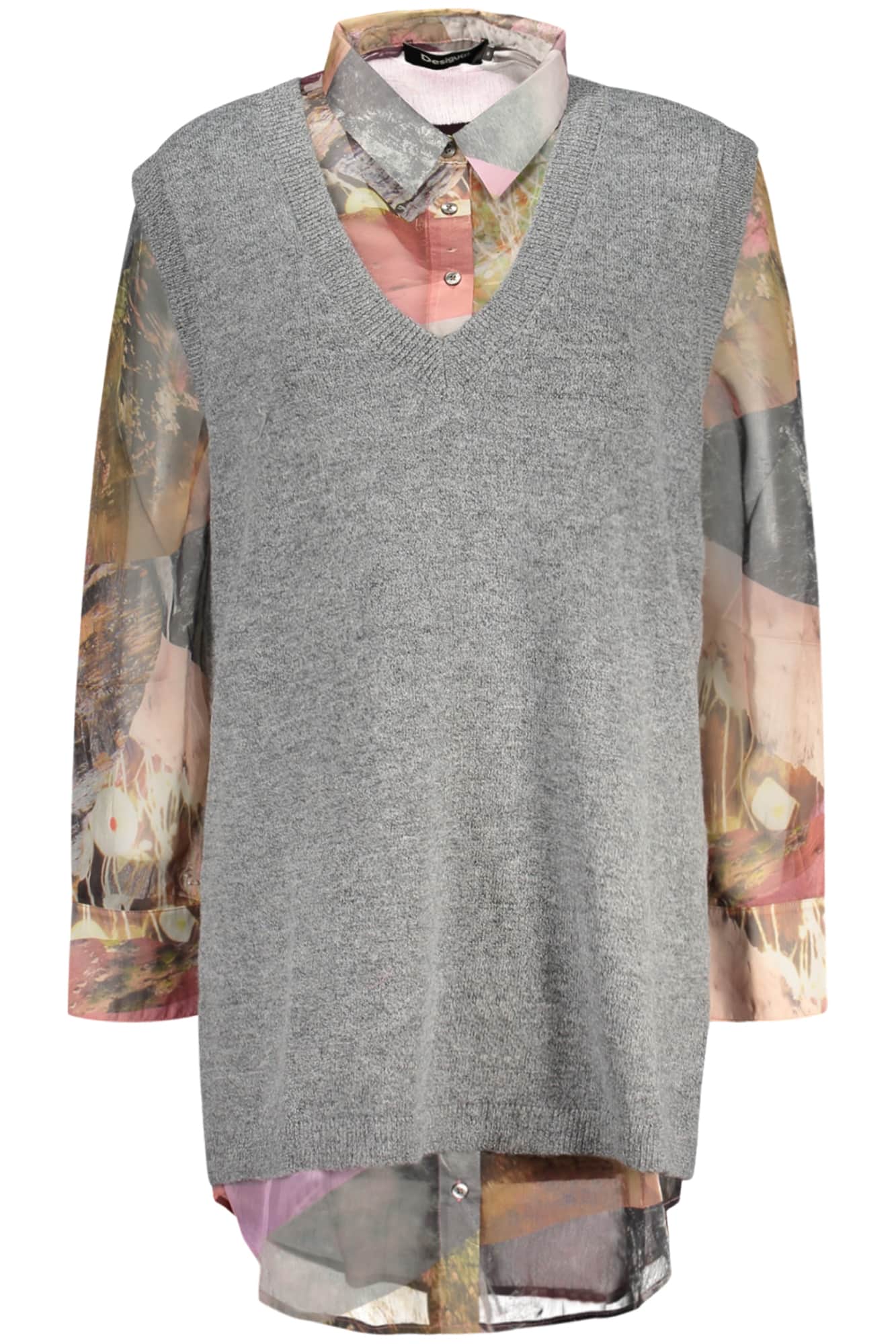 Desigual dames lange mouw shirt, grijs