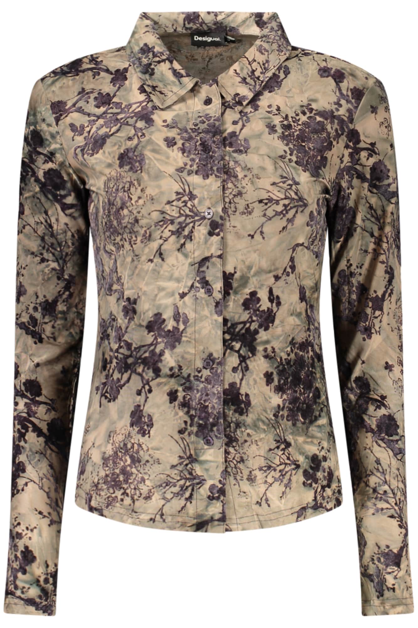 Desigual dames lange mouw shirt, bruin