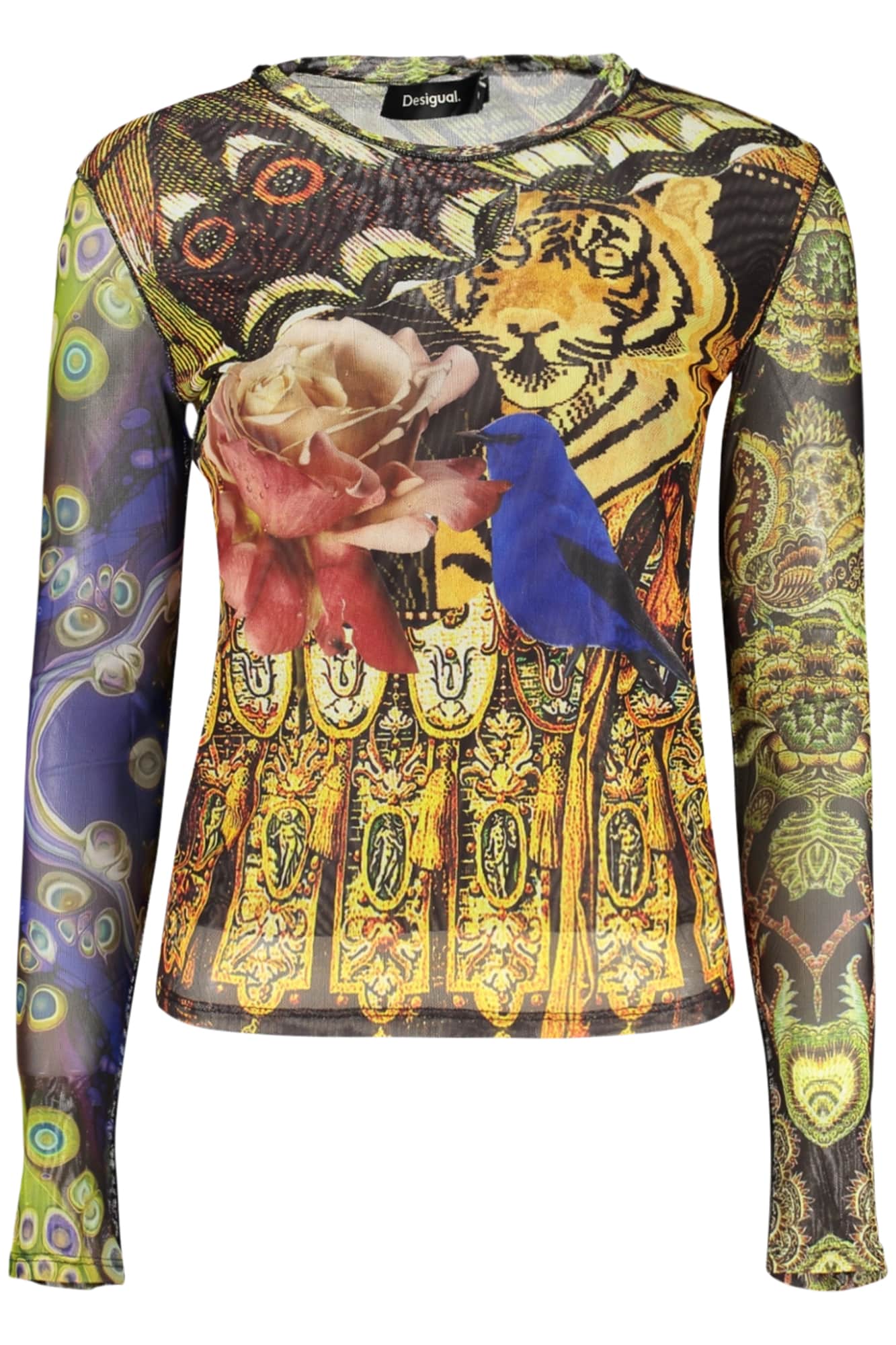 Desigual dames lange mouw t-shirt geel