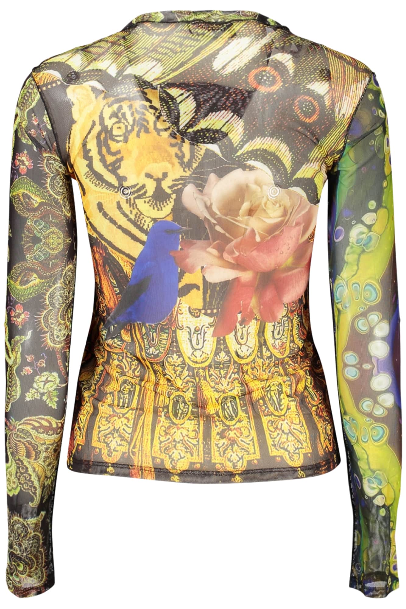 Desigual dames lange mouw t-shirt geel