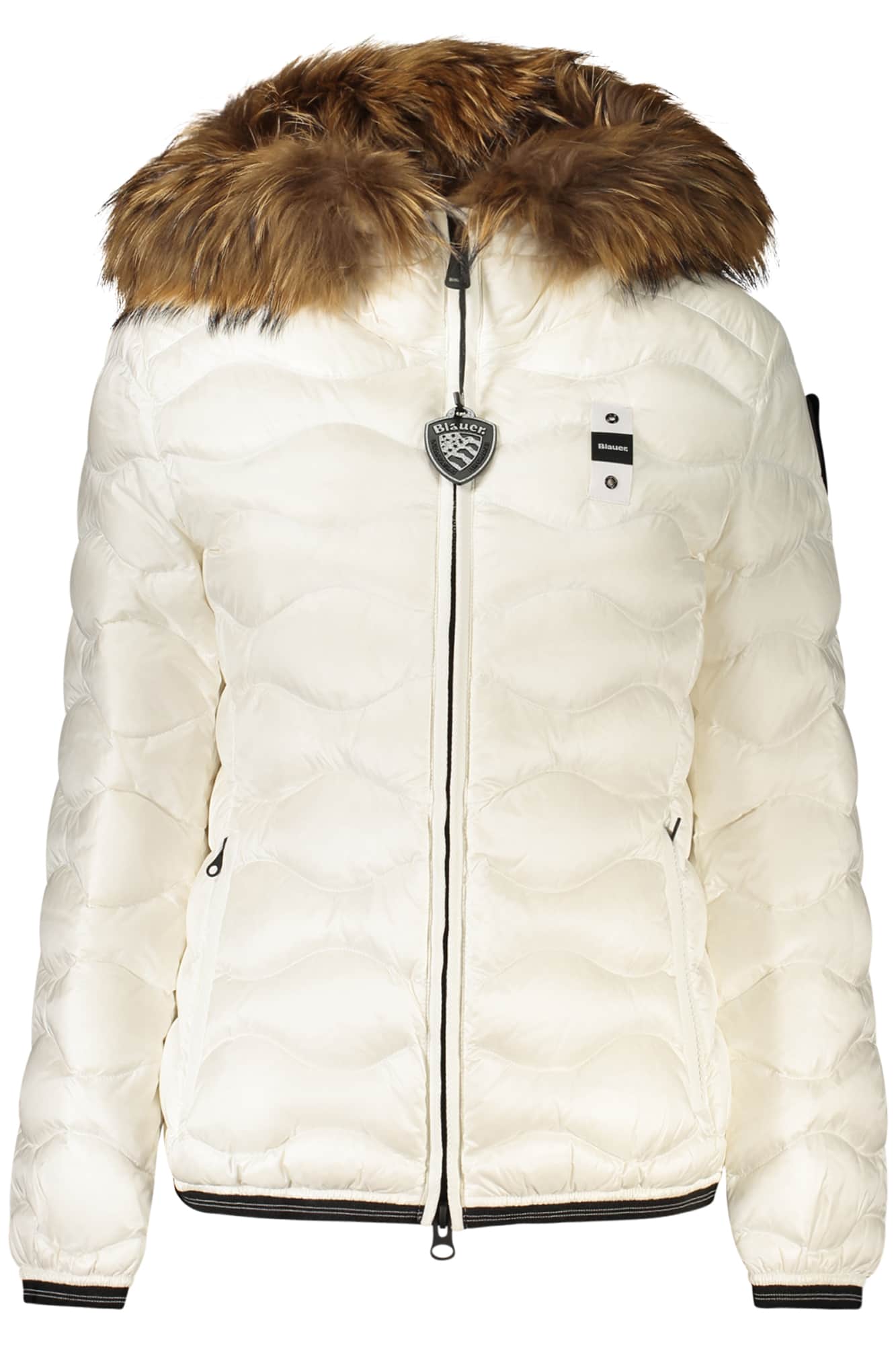 Blauer dames zwart jas