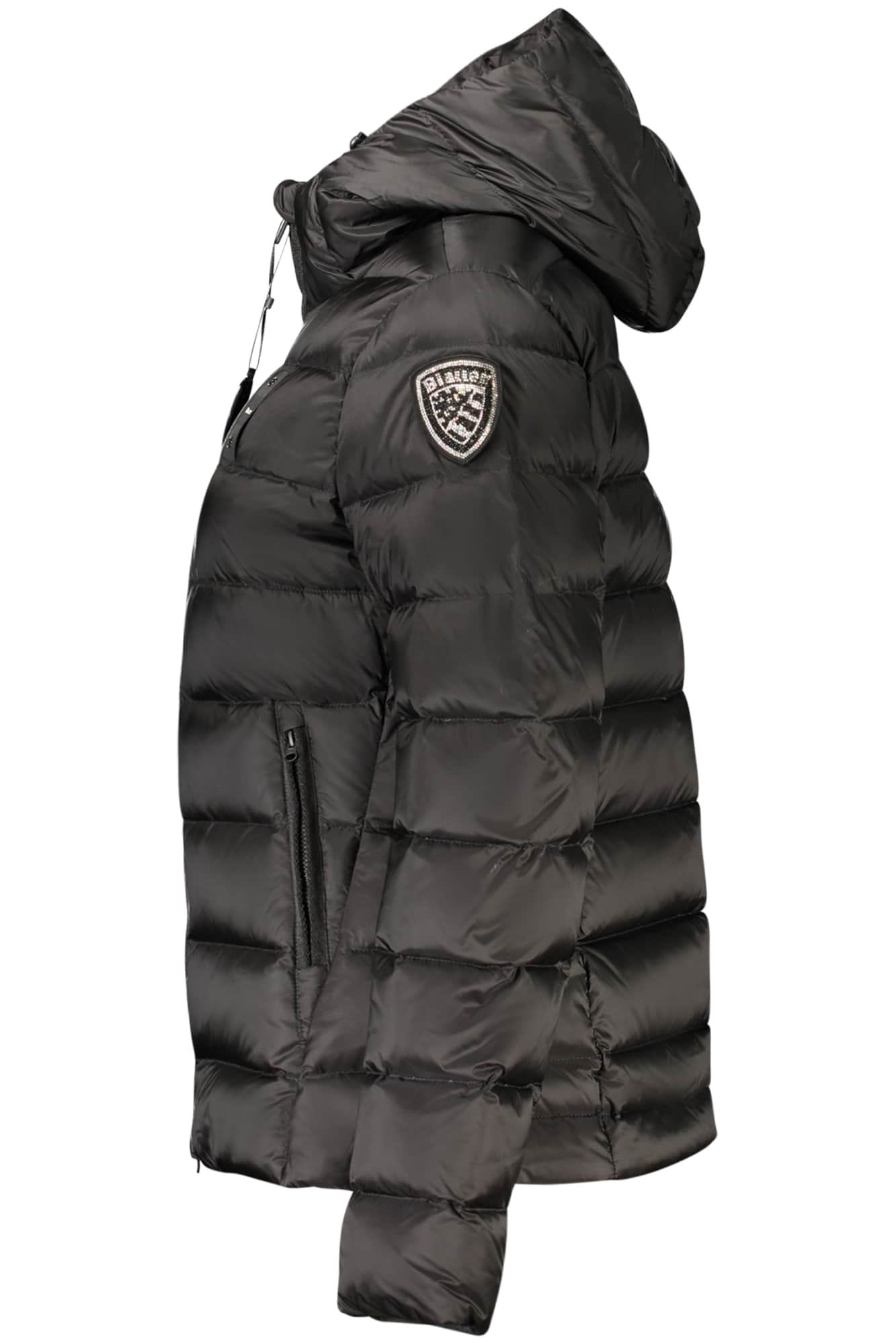 Blauer dames zwart jas