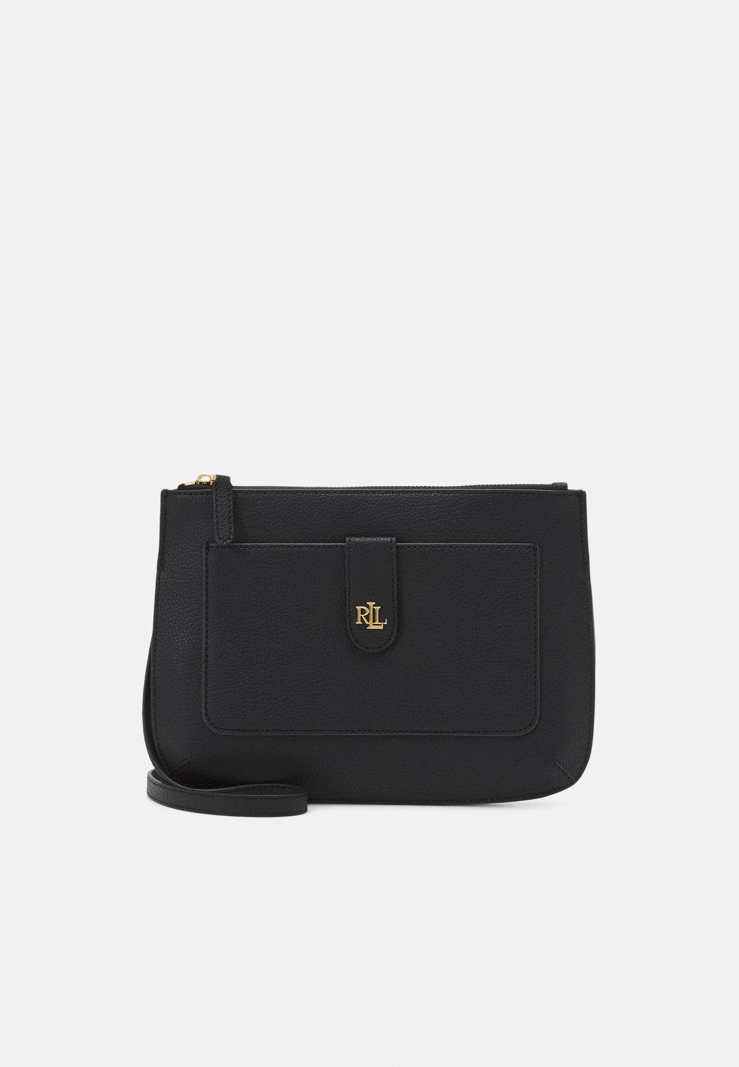 Ralph Lauren Crossbody Tas Zwart – Kleine Dames Tas met Gouden RLL Logo