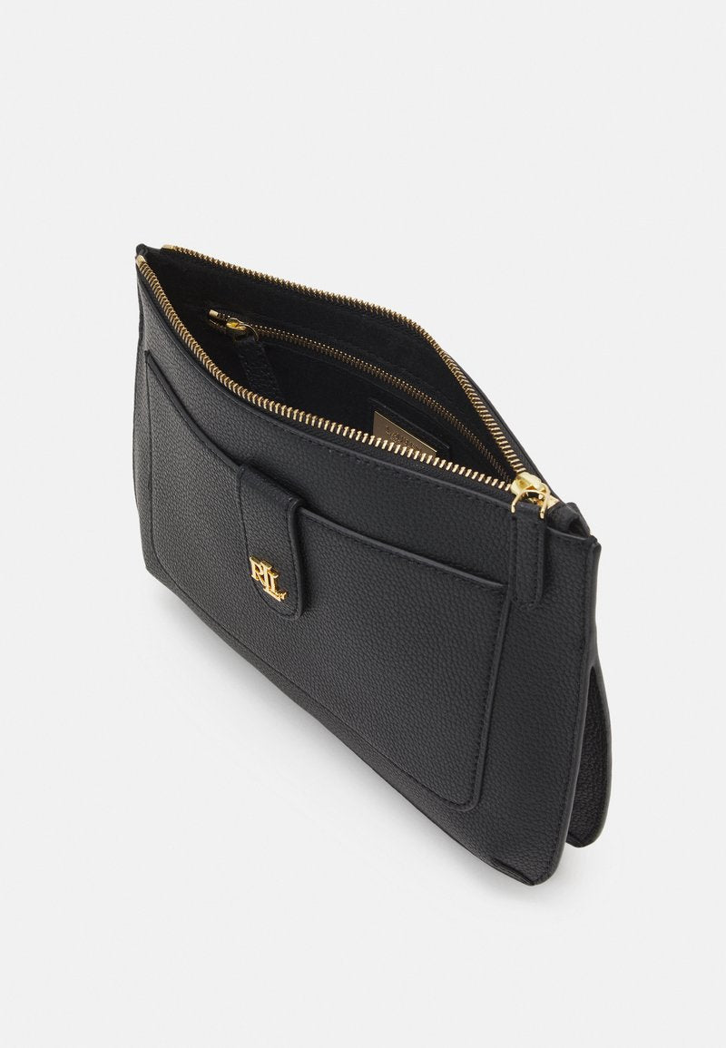 Ralph Lauren Crossbody Tas Zwart – Kleine Dames Tas met Gouden RLL Logo