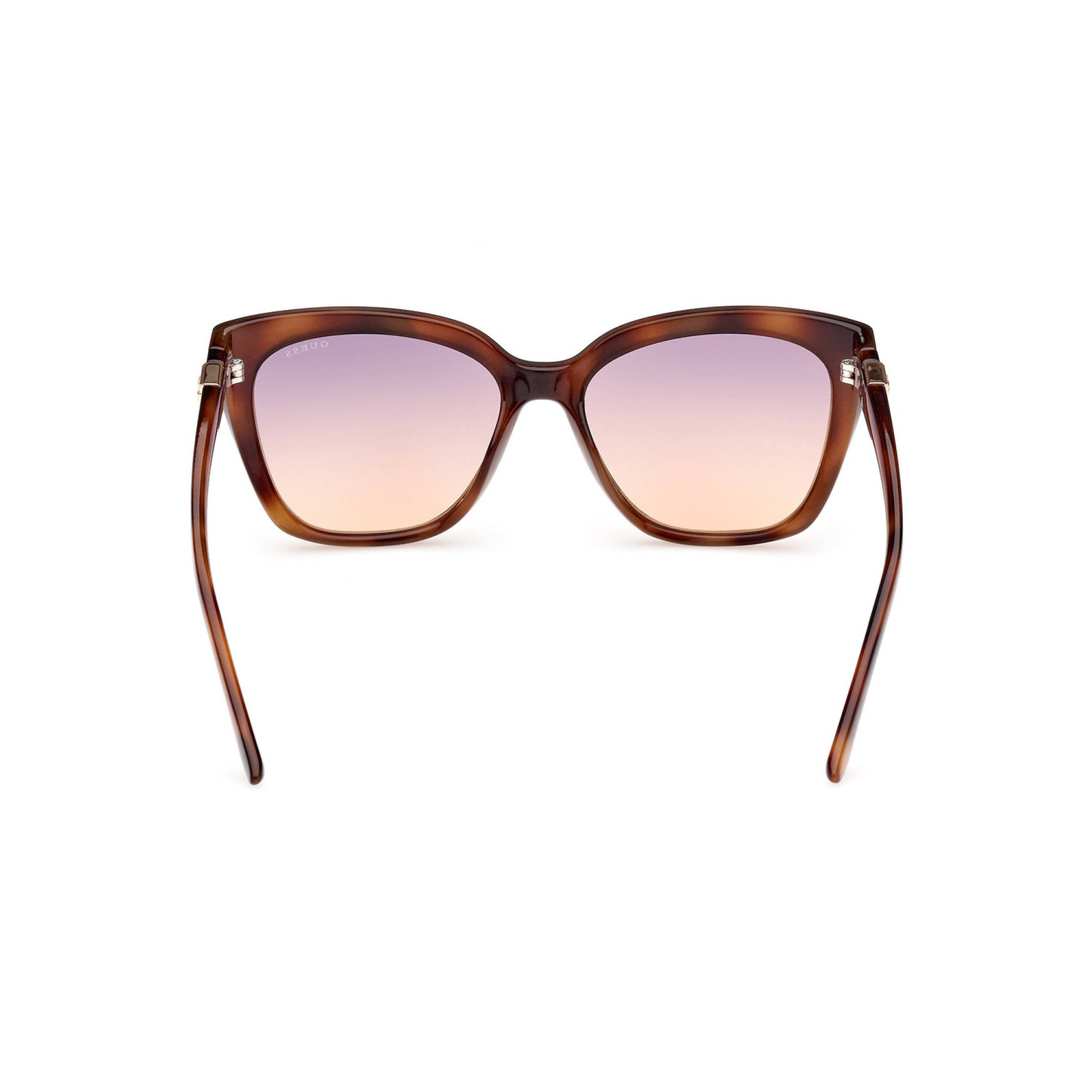 Guess Zonnebril Dames – Havana Montuur – Roze Gradient Glazen – Vlindervorm – Elegant Zomerdesign