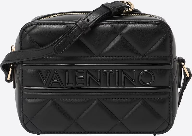 VALENTINO Schoudertas ‘Ada’ – Zwart | Quilted Crossbody met Logo en Goudkleurige Details