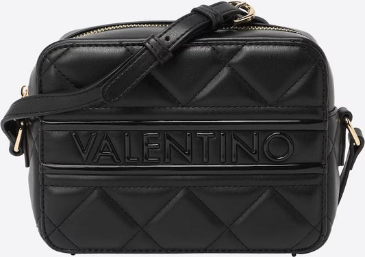 VALENTINO Schoudertas ‘Ada’ – Zwart | Quilted Crossbody met Logo en Goudkleurige Details