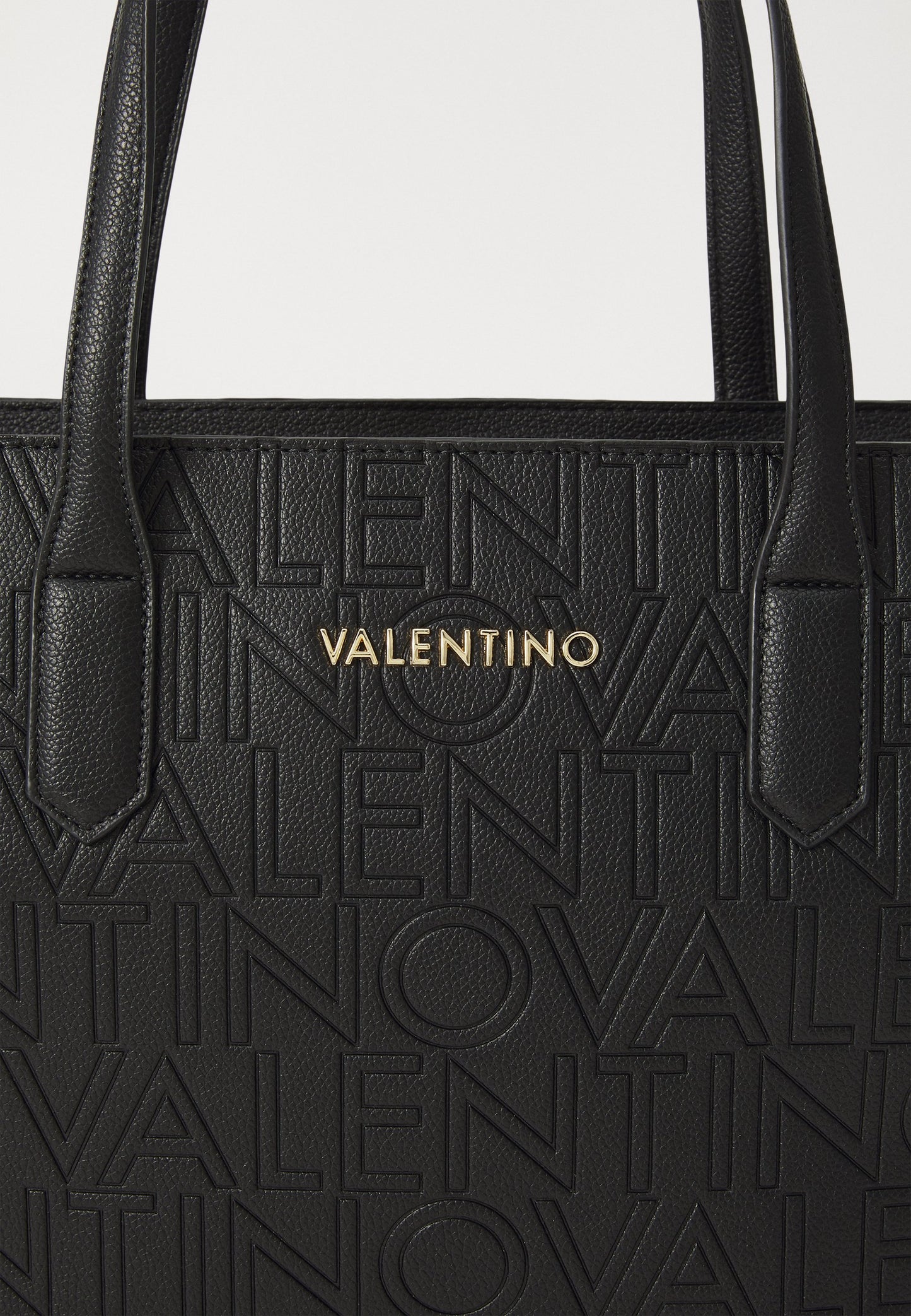 Valentino Zwarte Shopper met All-over Logo