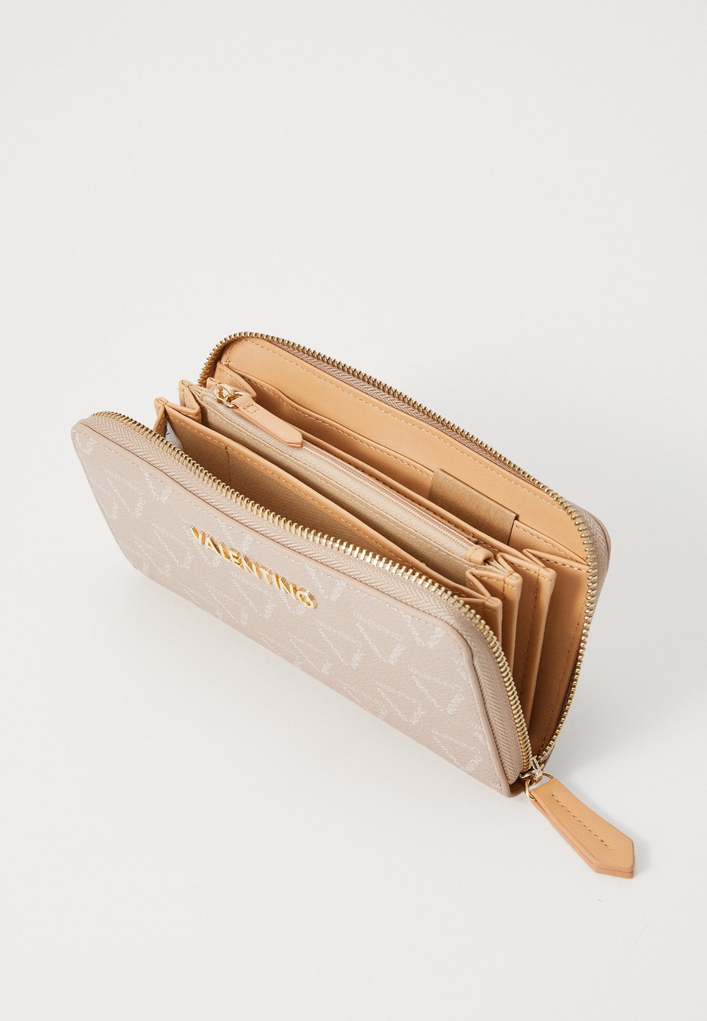 Valentino – Beige Zip-Around Portemonnee