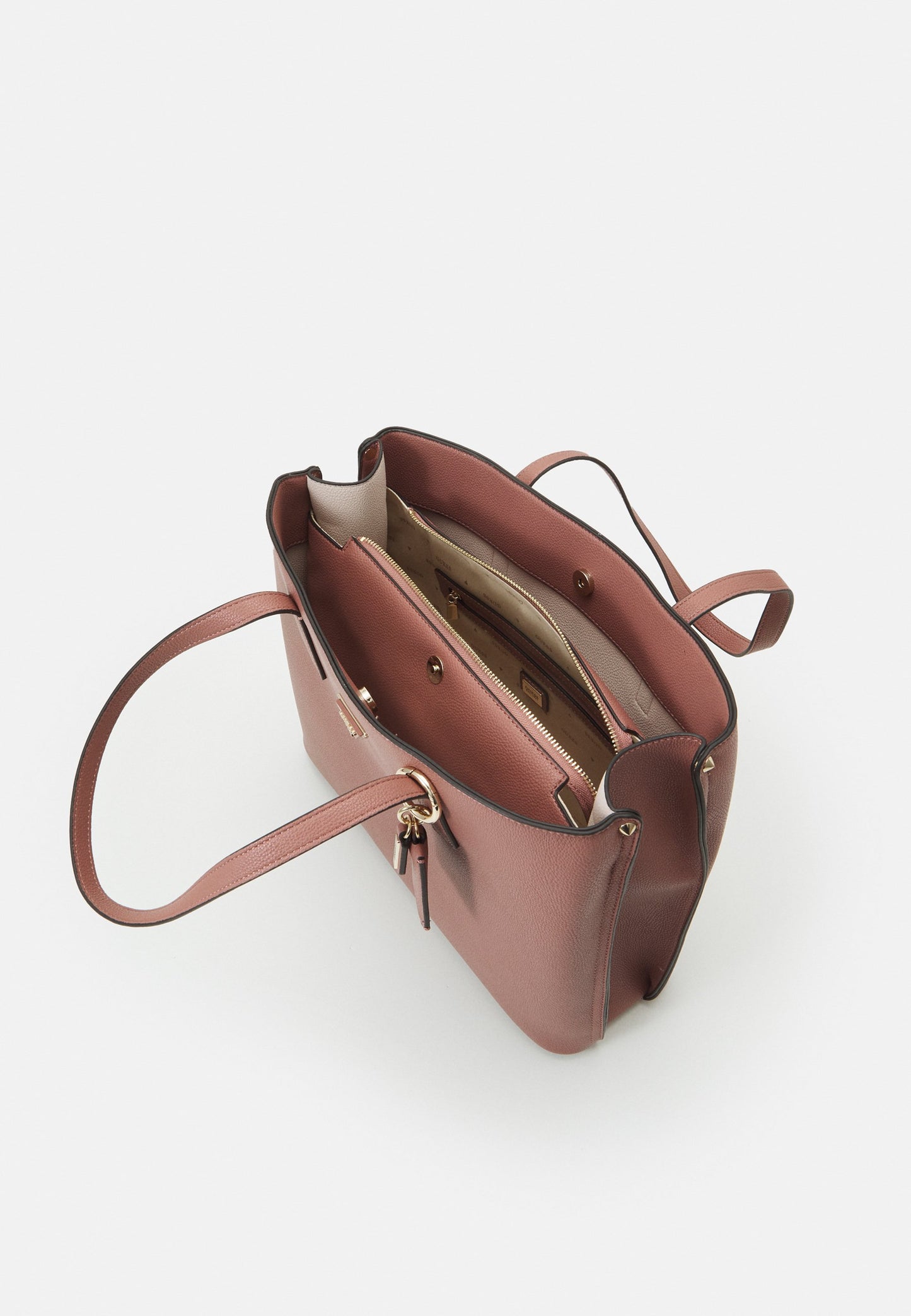 Guess Roze Shopper met Gouden Logo & Sleutelhanger