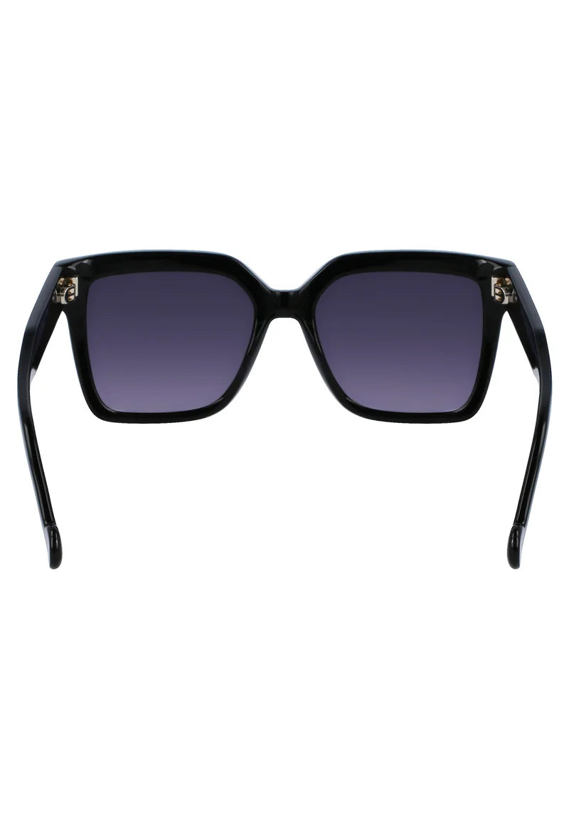 Liu Jo Zonnebril Dames – Vierkant Montuur – Zwart – Hartjesdetail – UV400 Bescherming