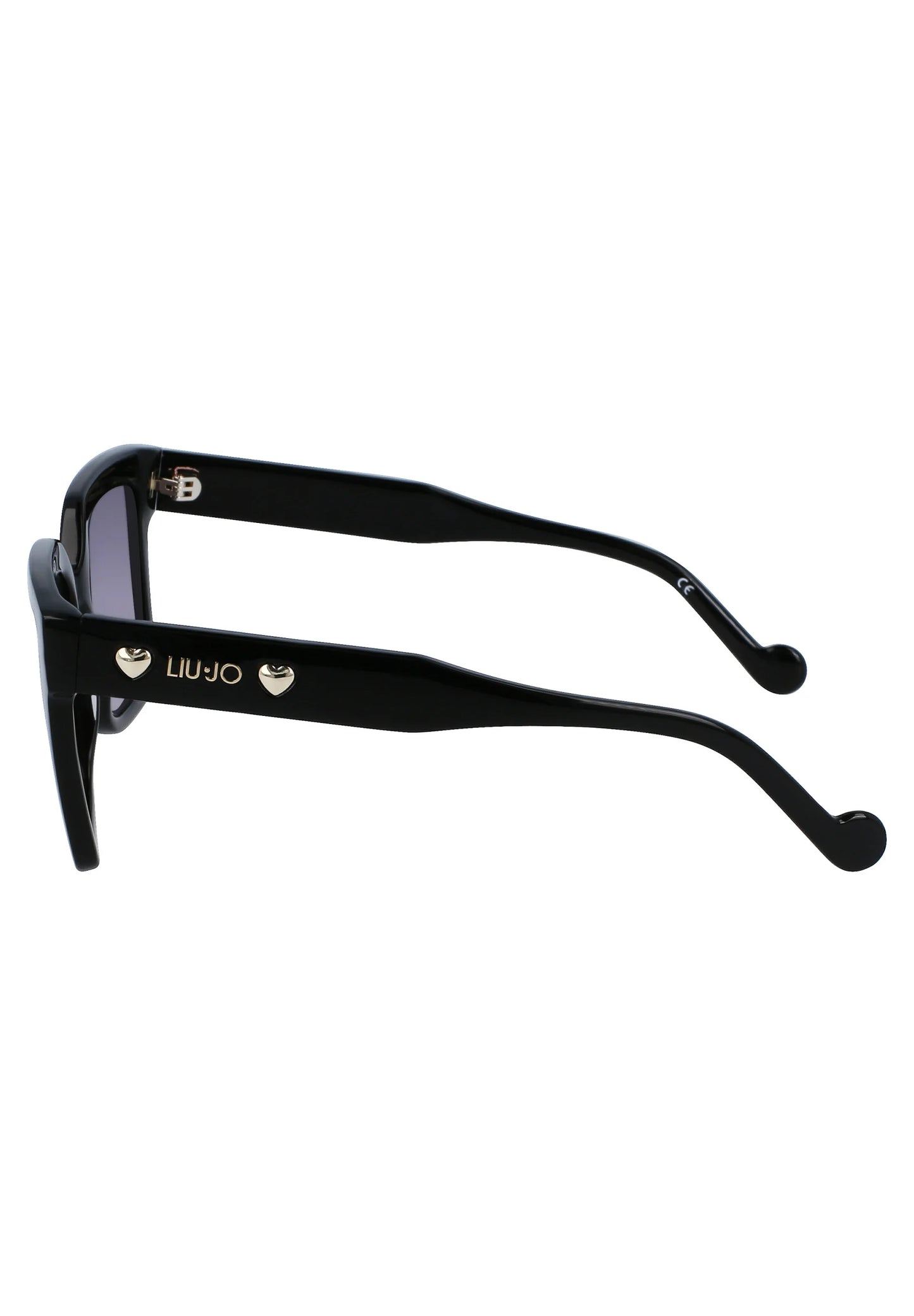 Liu Jo Zonnebril Dames – Vierkant Montuur – Zwart – Hartjesdetail – UV400 Bescherming