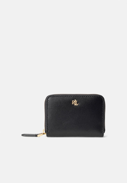 Ralph Lauren RLL Portemonnee – Zwart – Goudkleurig Logo – Compact & Luxe Design