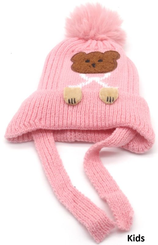 Kinder Beren Muts Roze