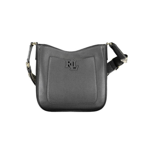Ralph Lauren Crossbodytas Zwart – RLL Logo – Dames Schoudertas met Brede Band
