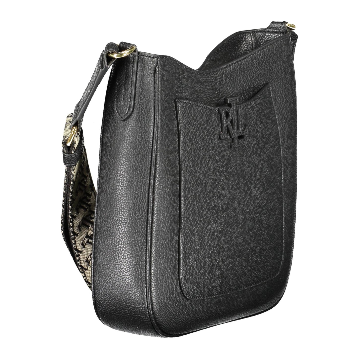 Ralph Lauren Crossbodytas Zwart – RLL Logo – Dames Schoudertas met Brede Band