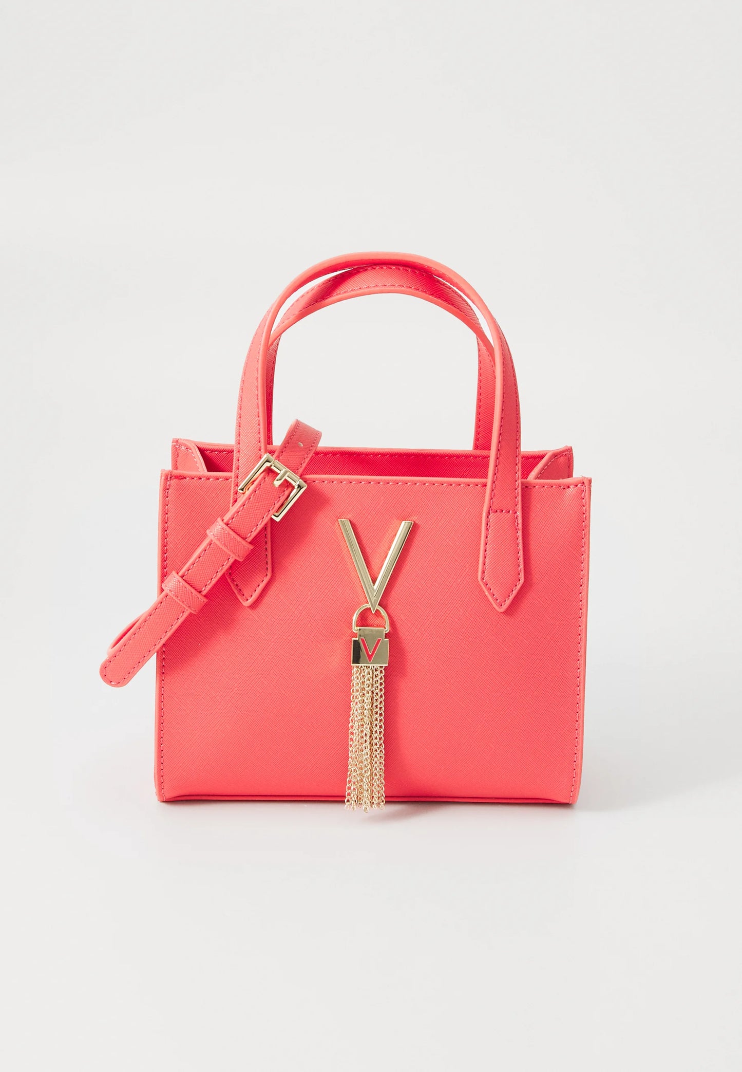 Valentino DIVINA Mini Handtas – Coral – V-Logo met Franjes – Luxe Dames Mini Bag