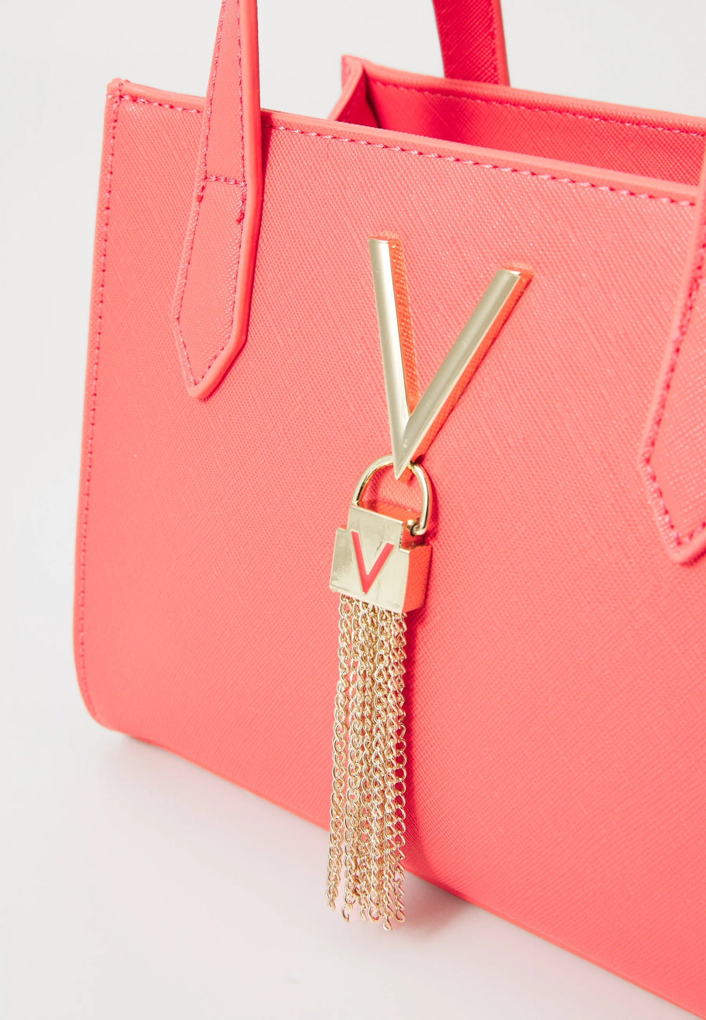 Valentino DIVINA Mini Handtas – Coral – V-Logo met Franjes – Luxe Dames Mini Bag